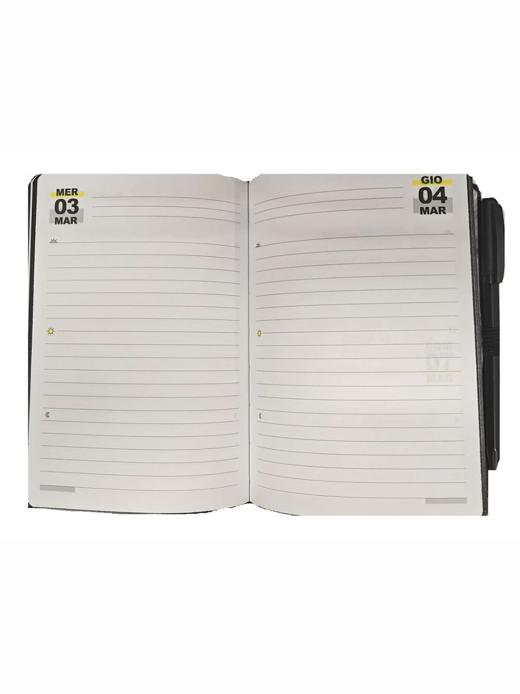 Agenda Giornaliera All Black Smemoranda 2027 – 12 Mesi con Penna