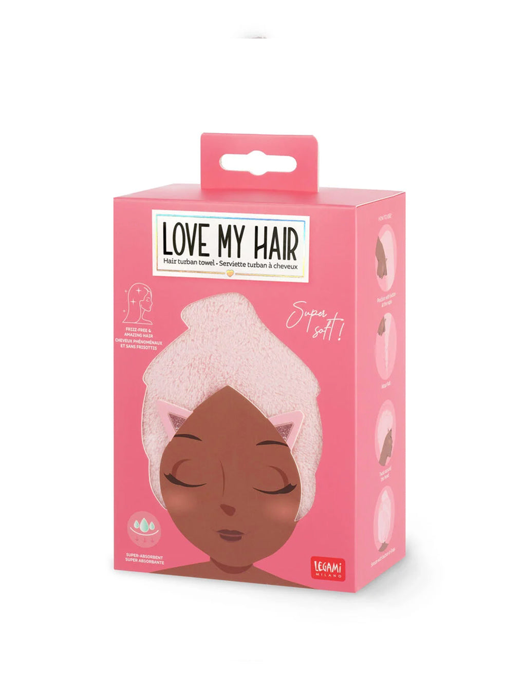 Asciugamano per Capelli a Turbante Kitty - Love My Hair Legami