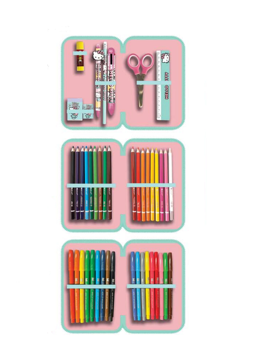 Astuccio 3 Zip Hello Kitty Sanrio - Maricart