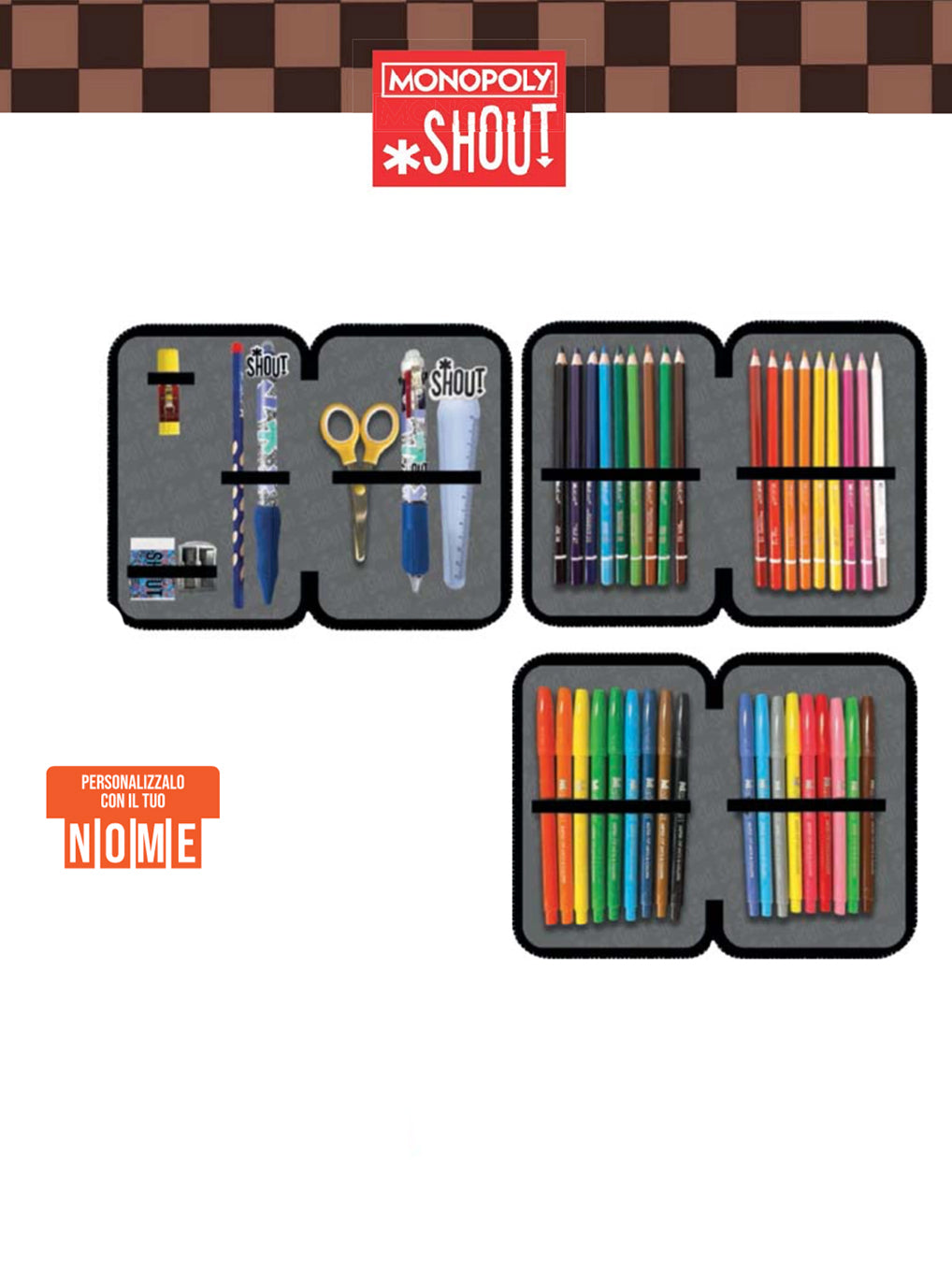 Astuccio 3 Zip Monopoly Shout - Maricart