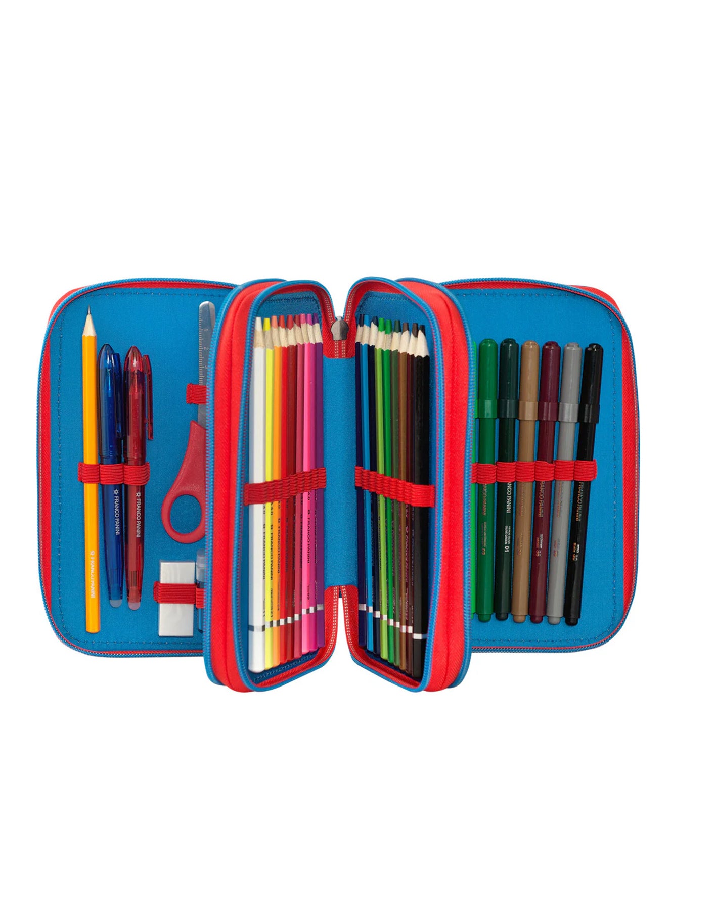 Astuccio 3 Zip Super Mario Rosso/Blu – Panini Scuola 2025/26