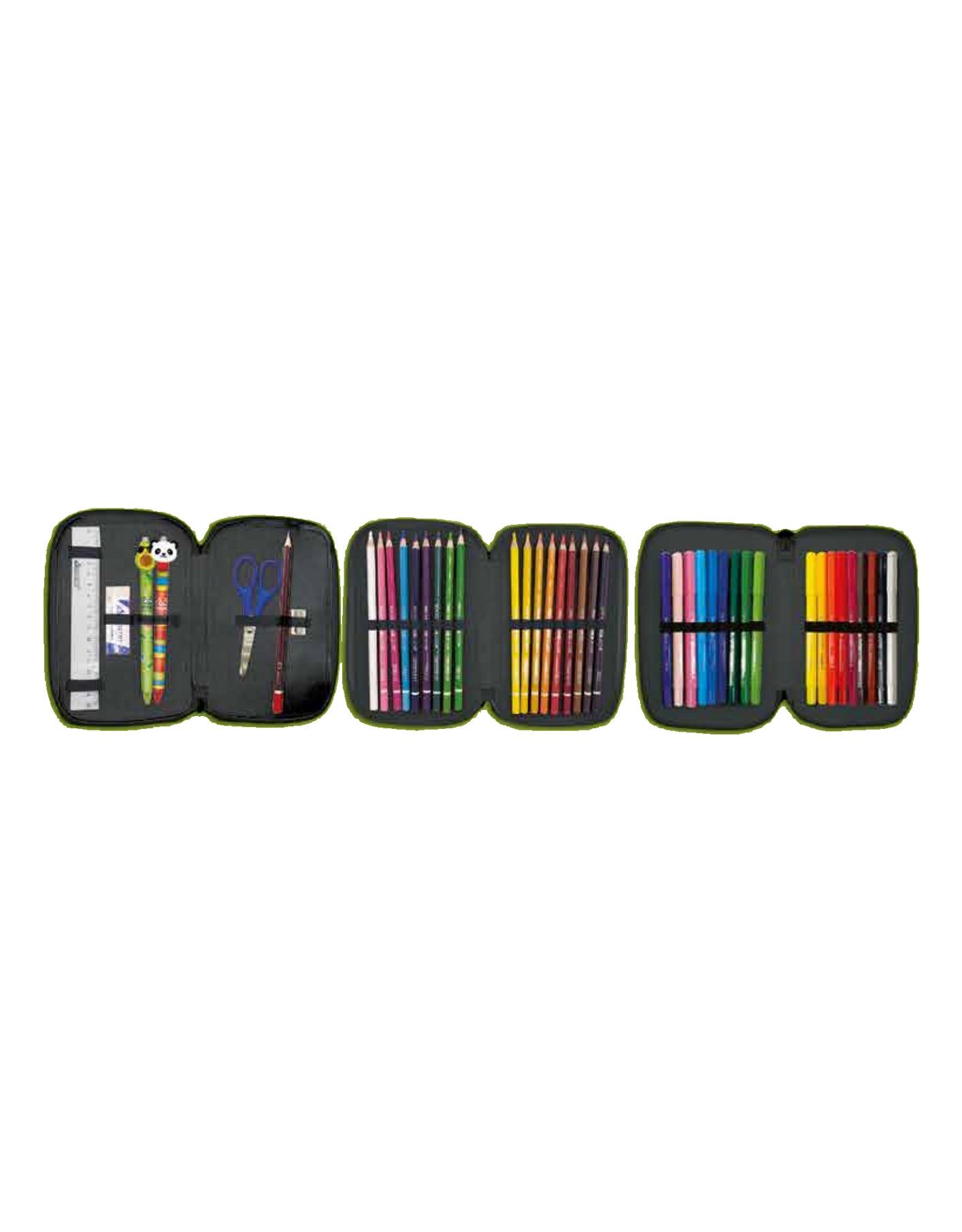 Astuccio 3 Zip Tinta Unita Zoo