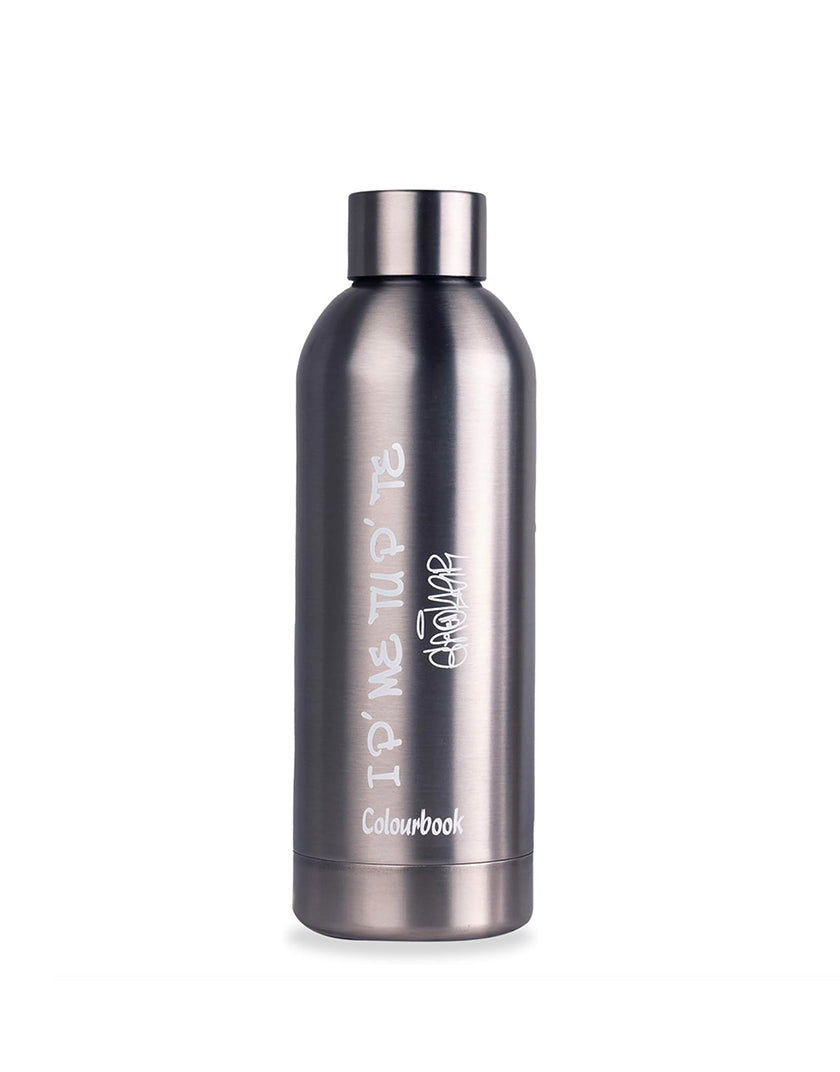 Borraccia termica in acciaio inox 550 ml Geolier x Colourbook – Argento