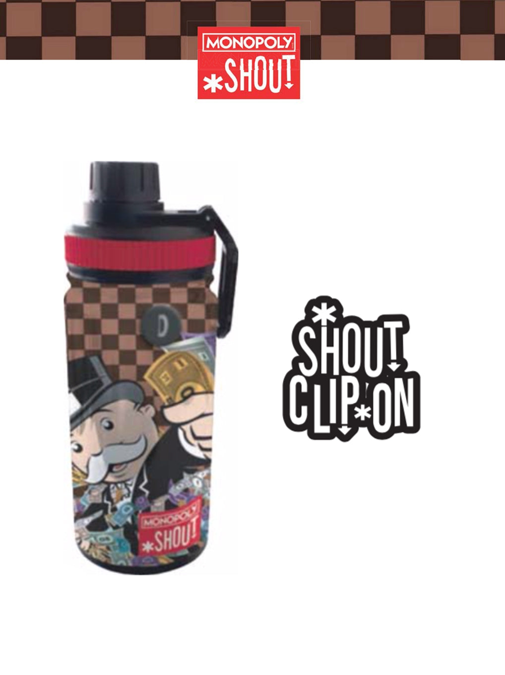 Borraccia Termica Monopoly Shout con Anello Clip-On - Maricart