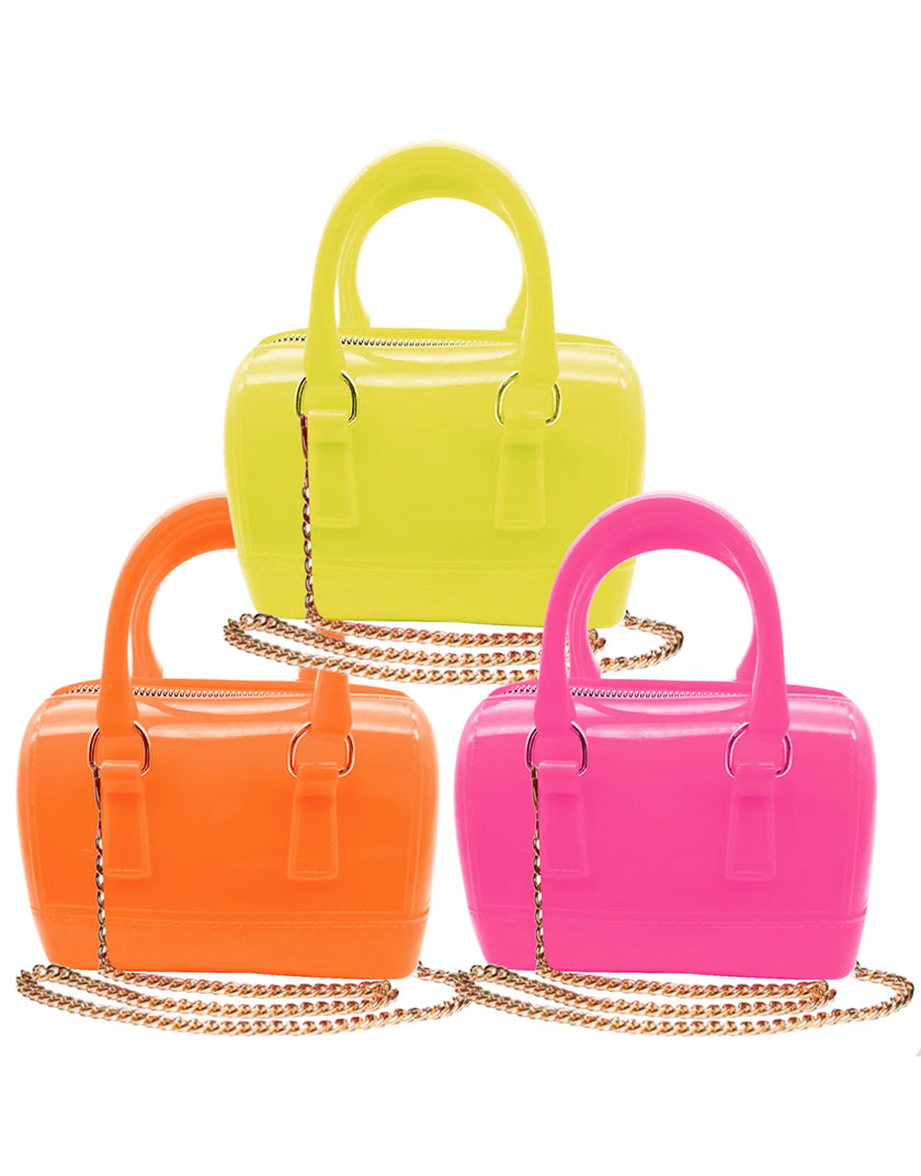 Borsa Bowling Bag con Tracolla - Tinta Unita Glow