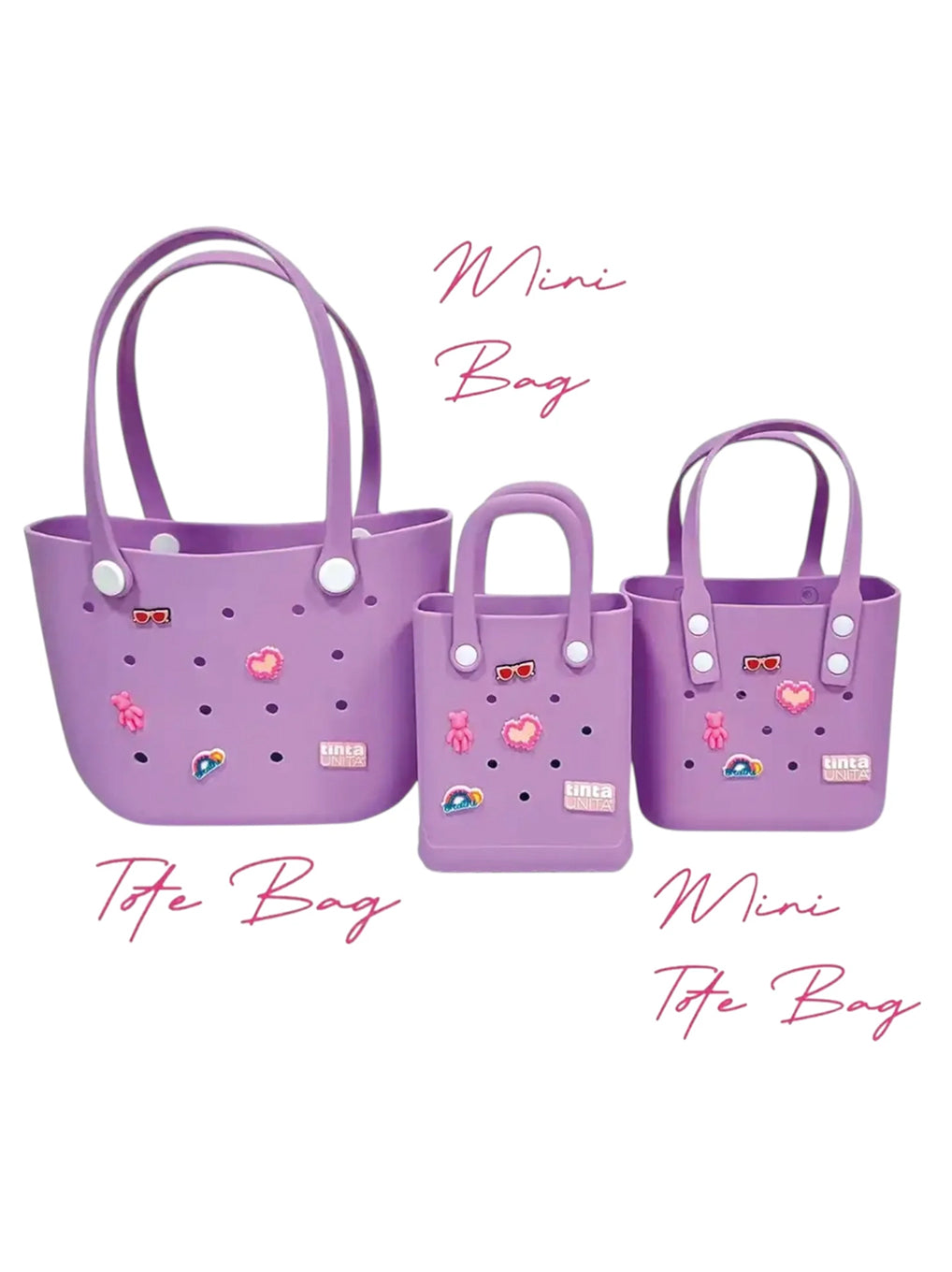 Borsa in EVA Lilla Tinta Unita Click