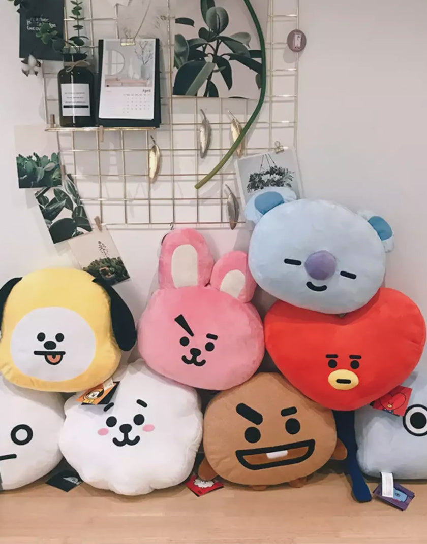 Cuscino BT21 per Cameretta - Peluche Morbido e Soffice per Letto e Divano