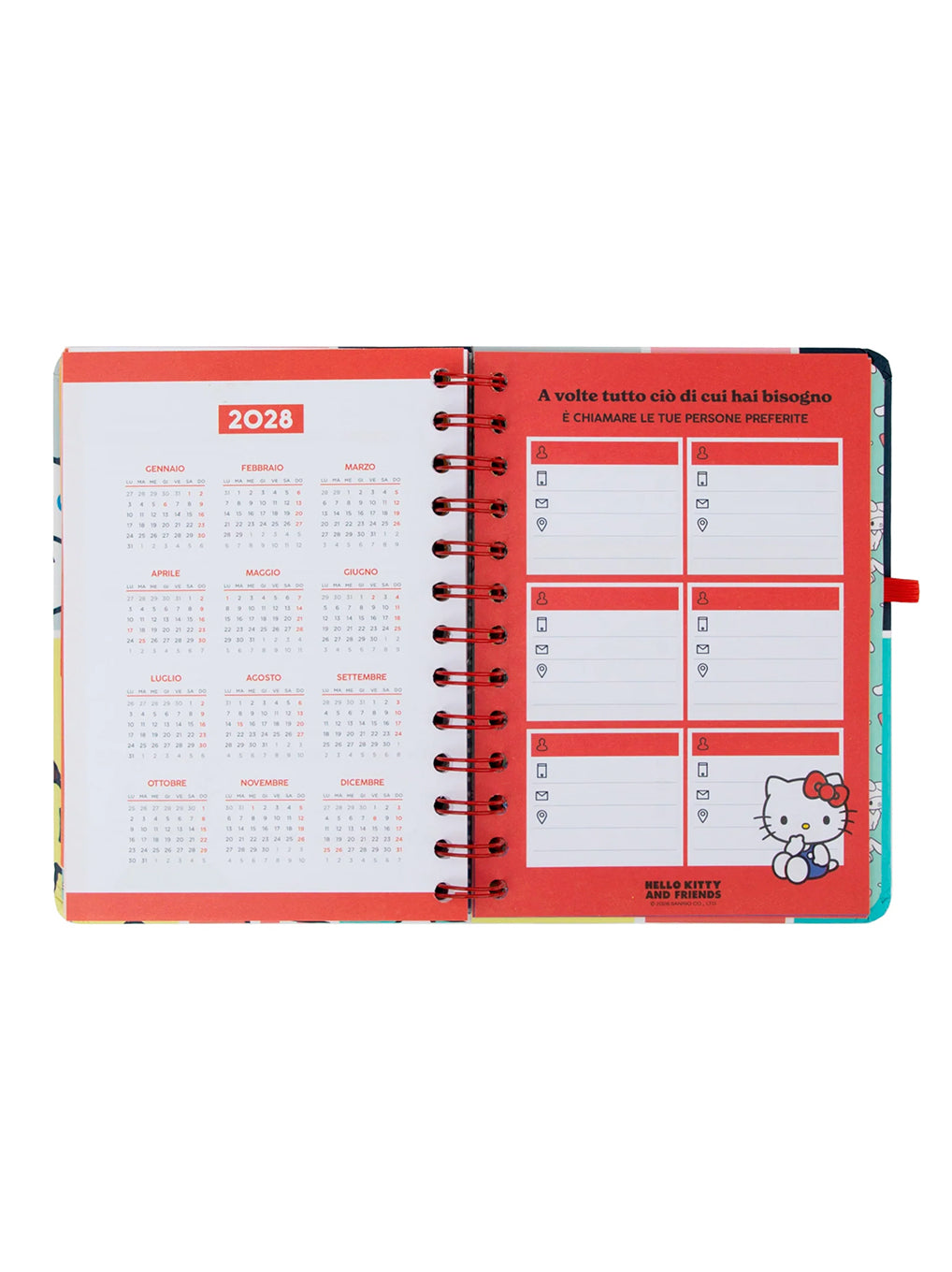 Diario Agenda Piccolo Mr. Wonderful 2026-2027 Hello Kitty & Friends Settimanale + 3 Penne Cancellabili Bo-Bo – Siamo la Squadra Migliore