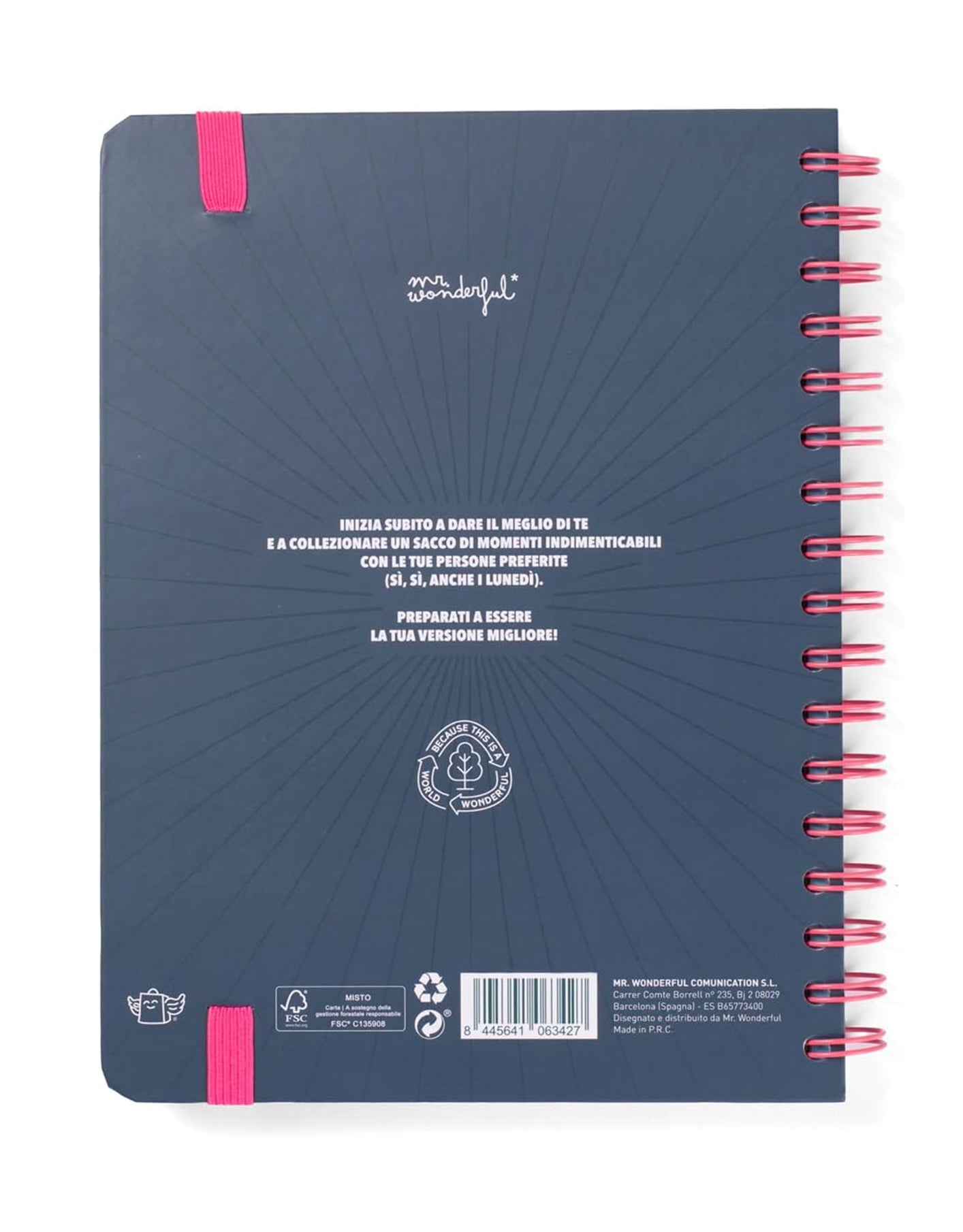 Diario Agenda Mr. Wonderful 2025-2026 Giornaliero – Progetti, illusioni e tante buone vibrazioni