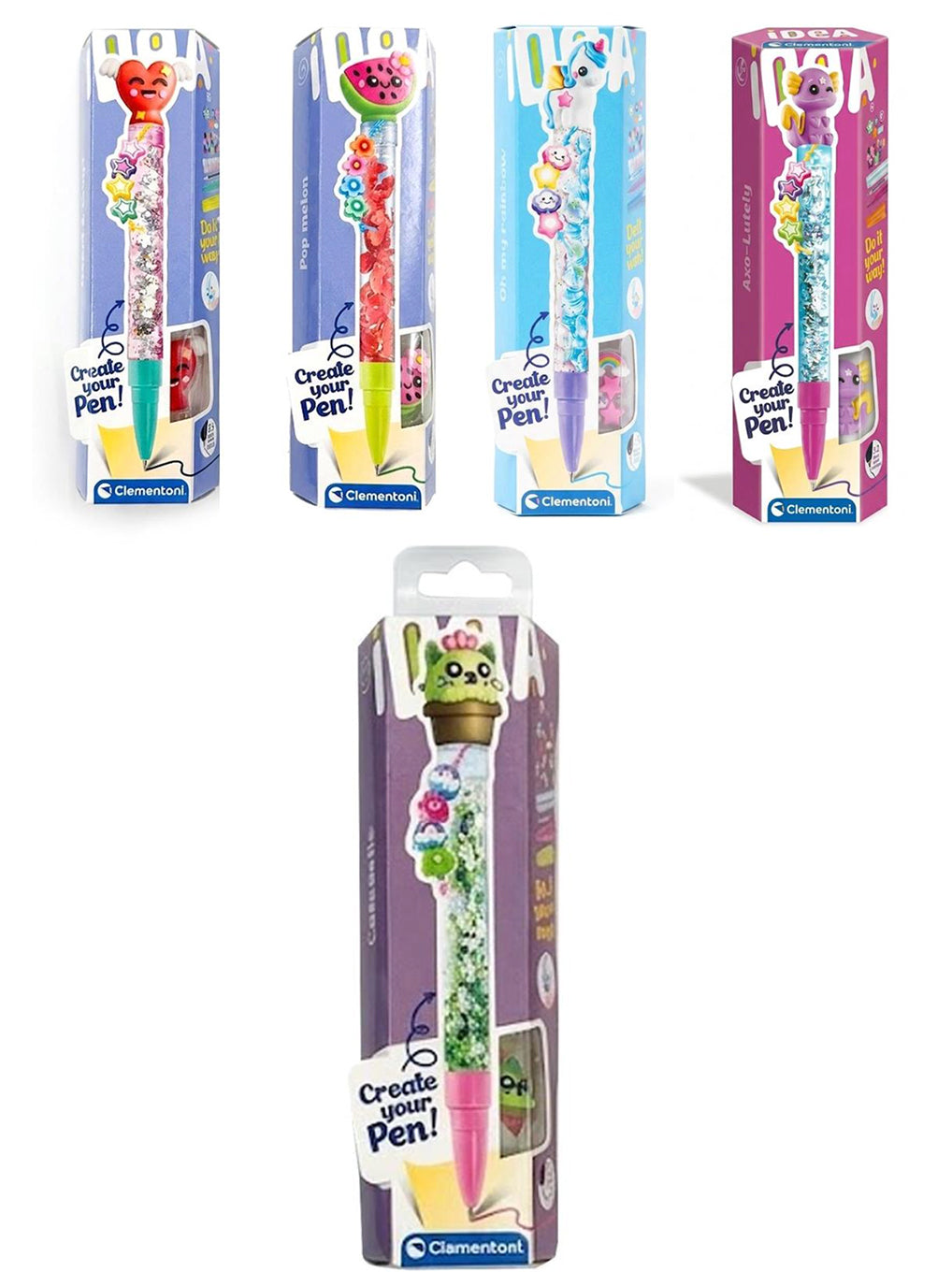 Idea Crea Penna - Clementoni | Penna Personalizzabile con Charms