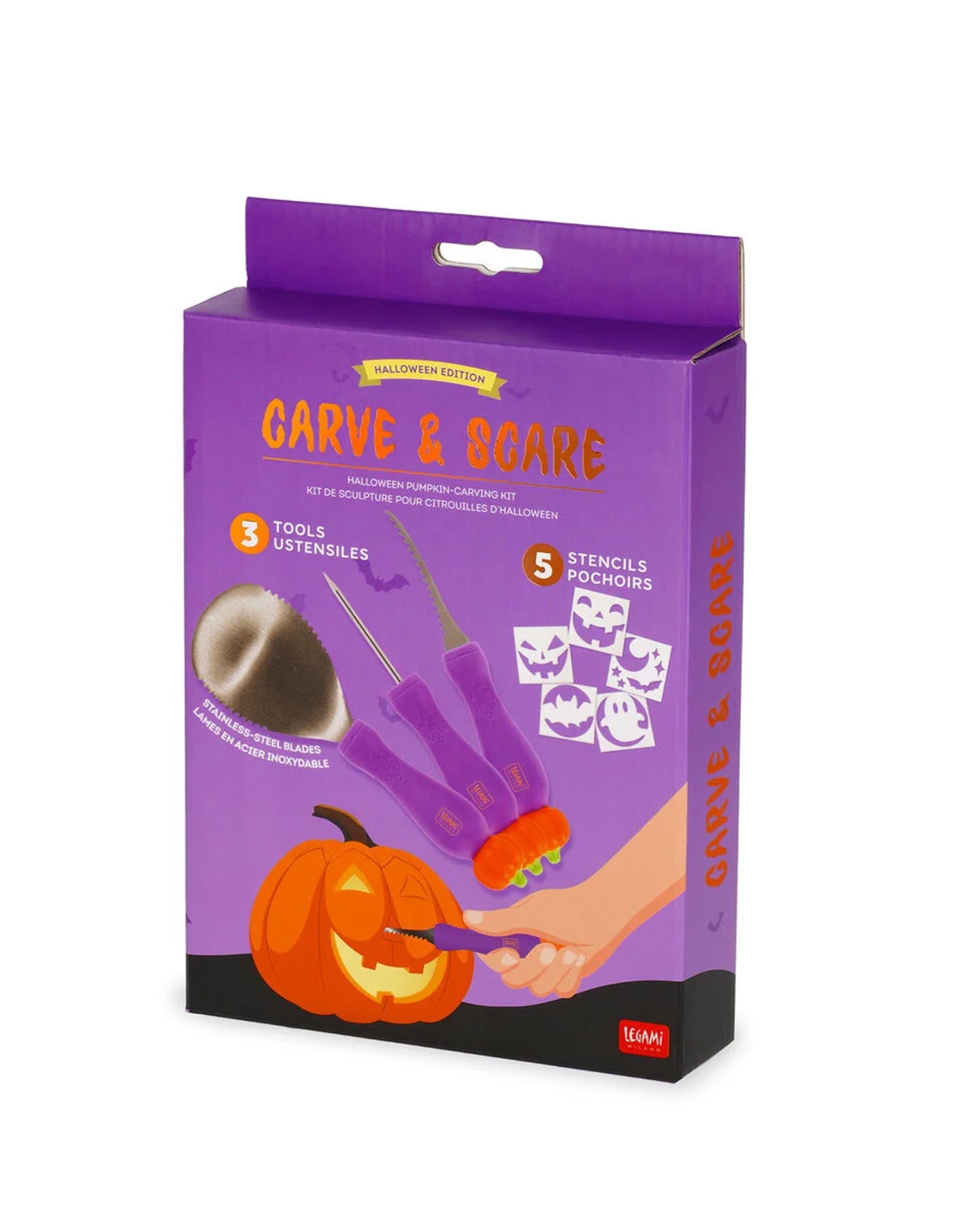 Kit per Intagliare Zucche di Halloween - Carve & Scare - Legami