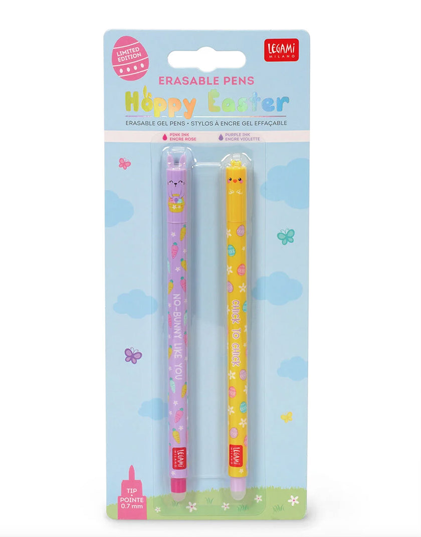 Legami Set di Penne Gel Cancellabili - Erasable Pen Hoppy Easter