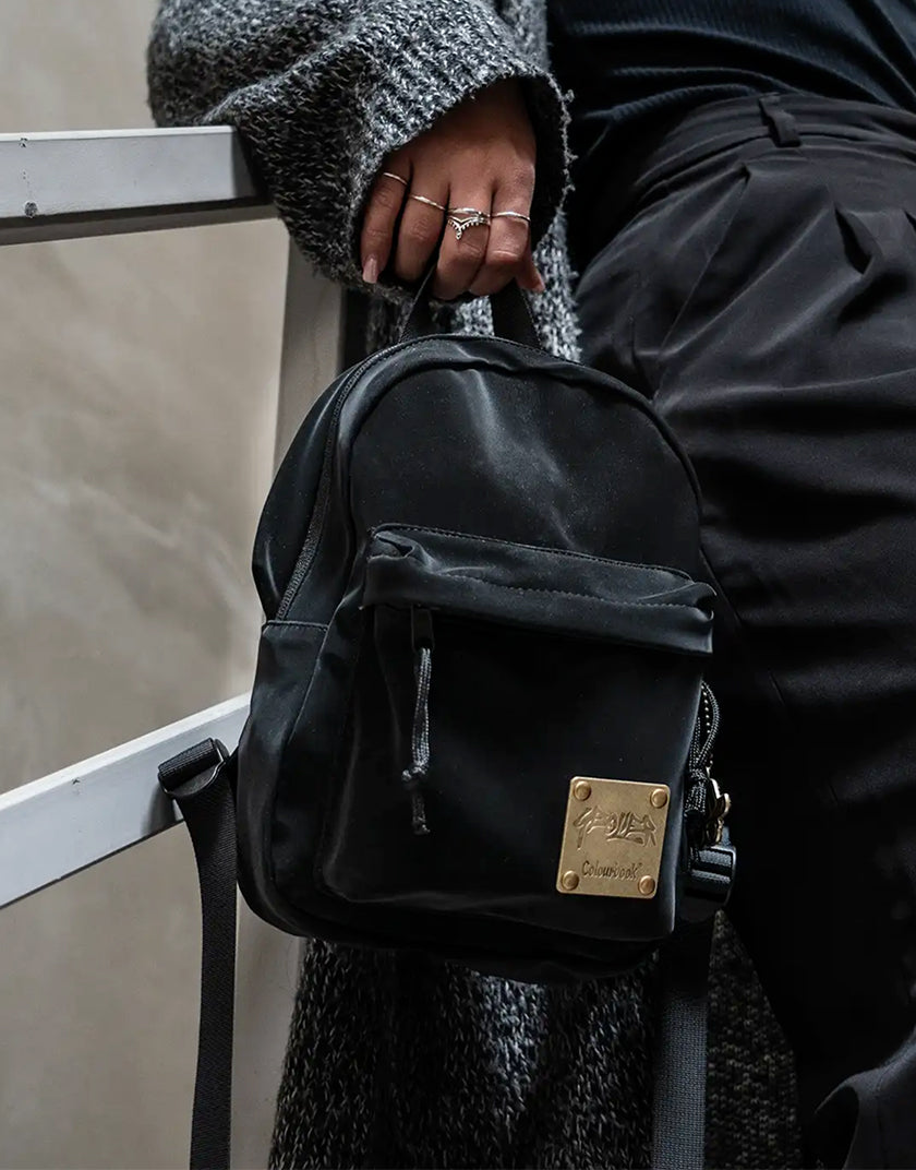 Mini Zaino Geolier x Colourbook Drop Nero