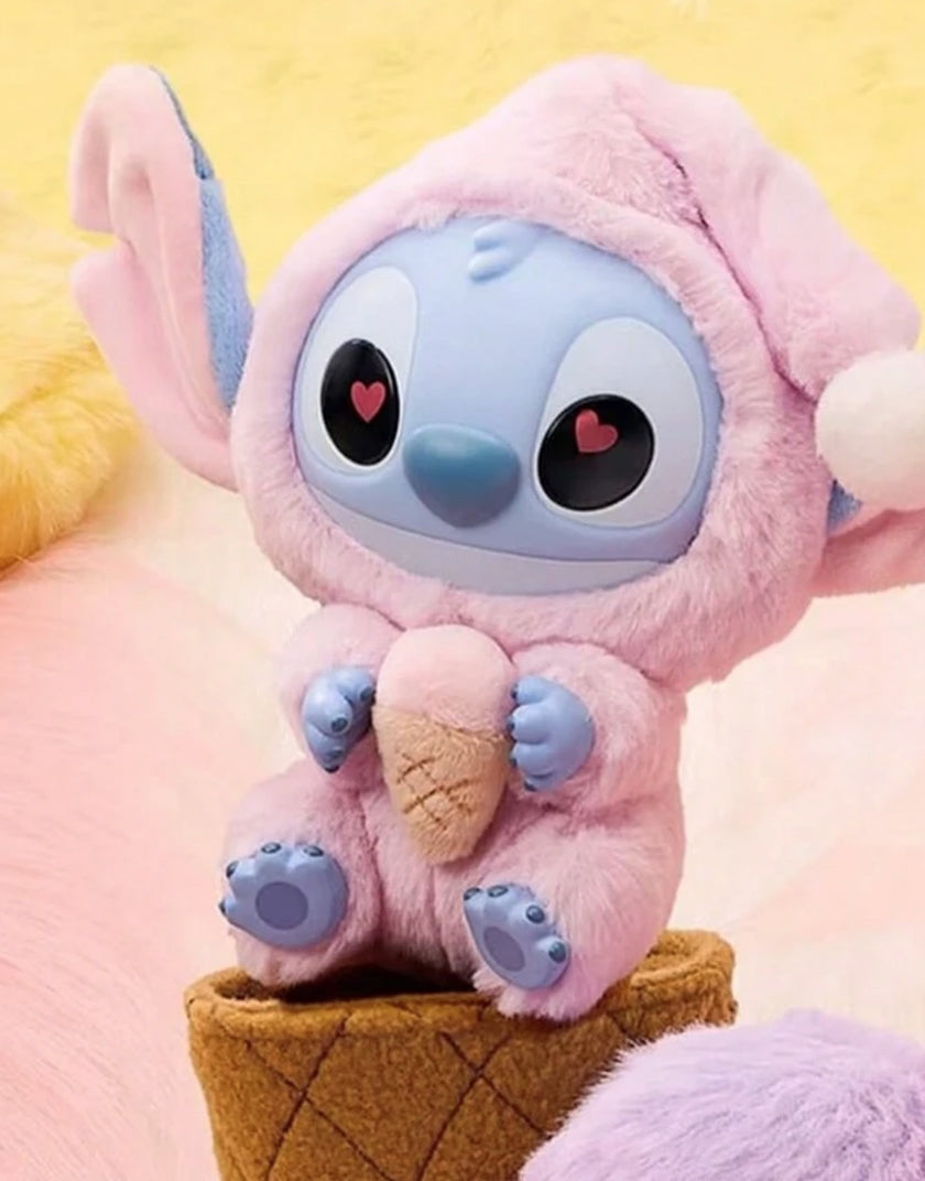 Miniso Disney Stitch - Portachiavi in Vinile e Peluche - Blind Box