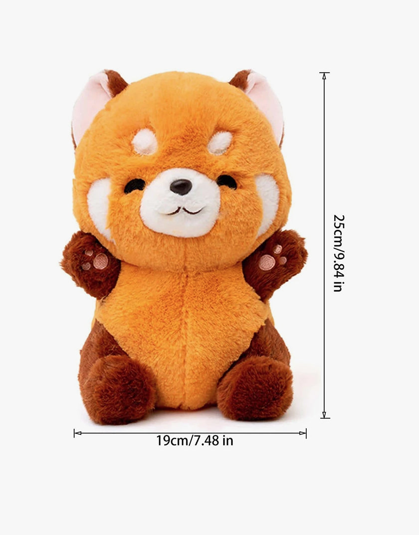 Peluche Panda Rosso 25 cm - Morbido e Realistico Compagno di Coccole
