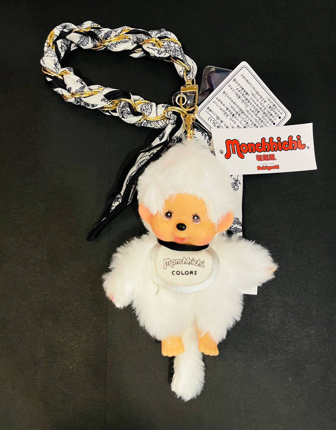 Peluche Portachiavi Monchhichi Colors con Catena e Foulard