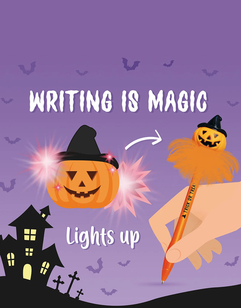 Penna a Sfera Luminosa - Writing is Magic Zucca Halloween di Legami