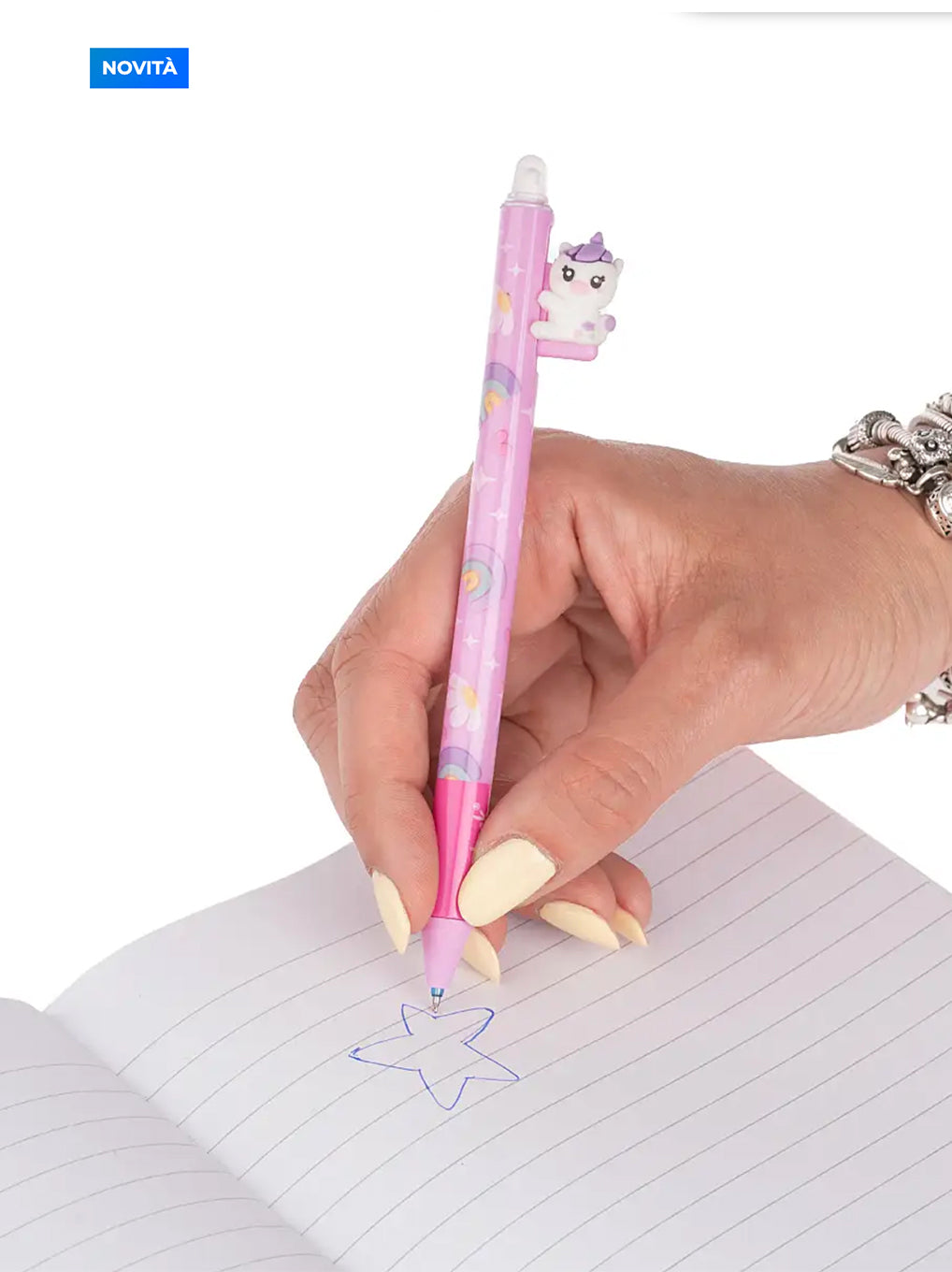 Penna Gel Cancellabile Unicorn Colourbook