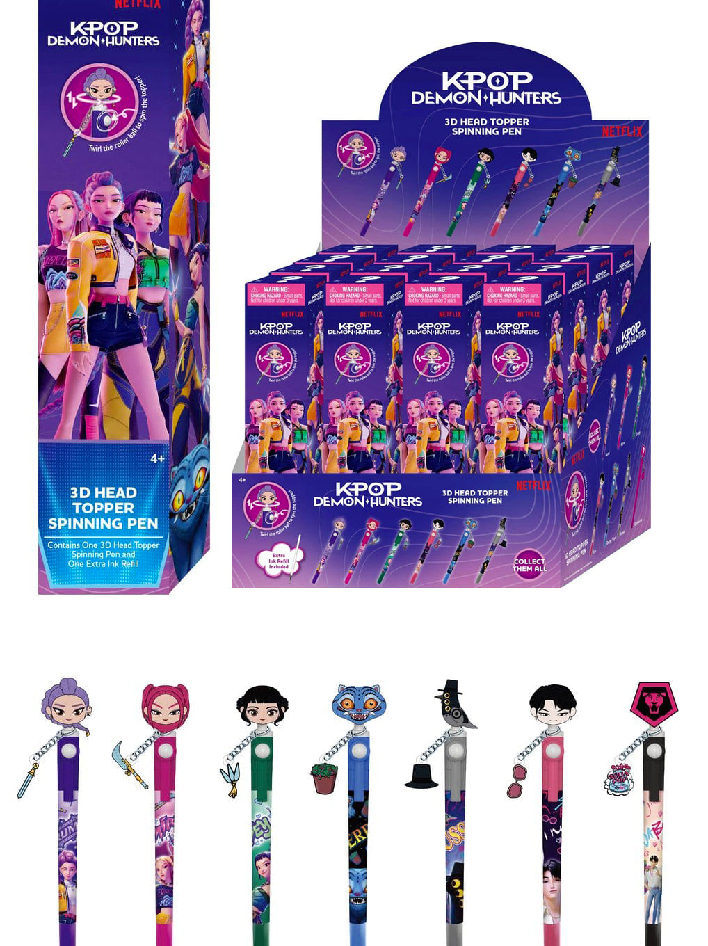 Penna K-Pop Demon Hunters con Topper 3D – Blind Box Monogram