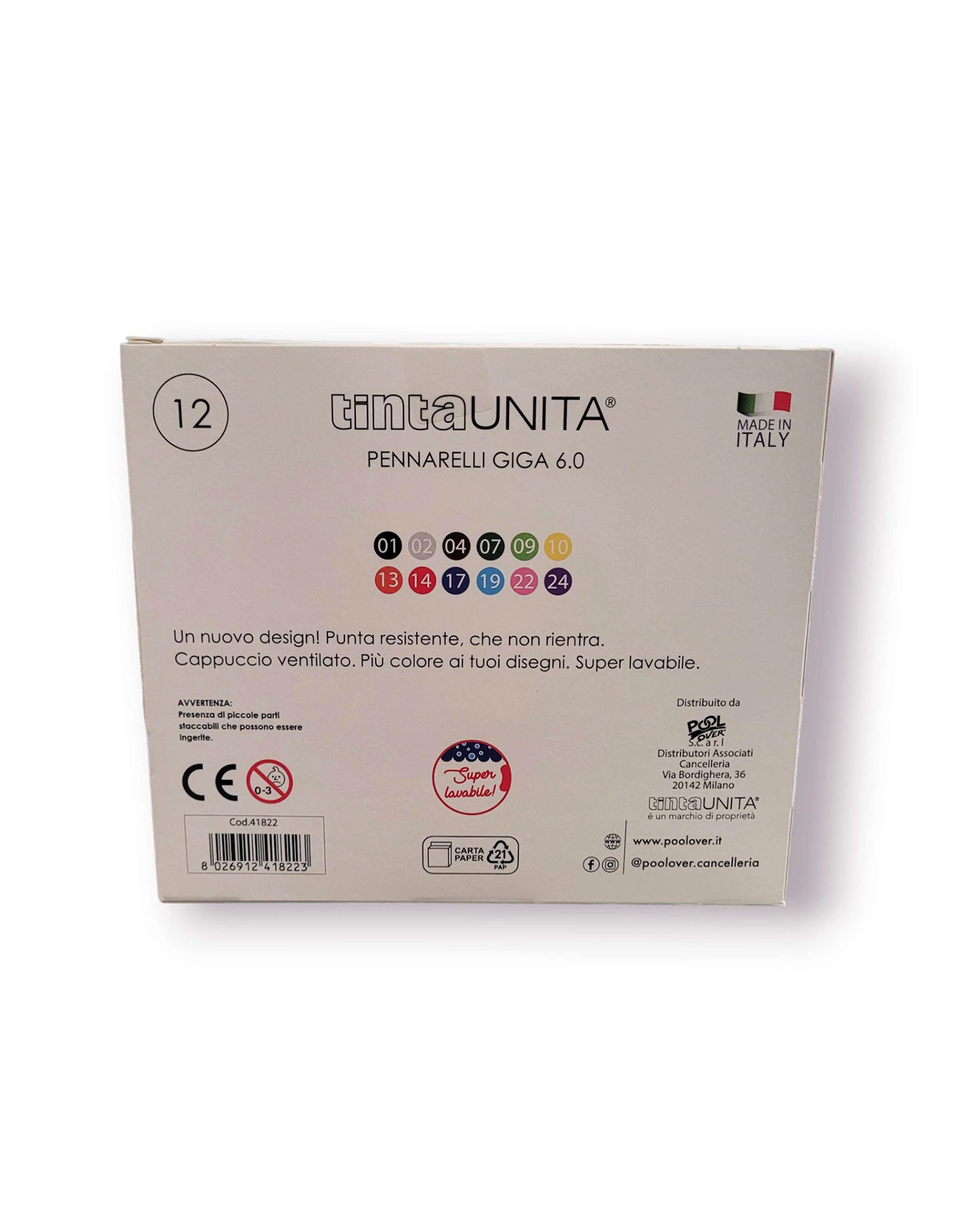 Pennarelli Giga 6.0 Tinta Unita – Set da 12 colori