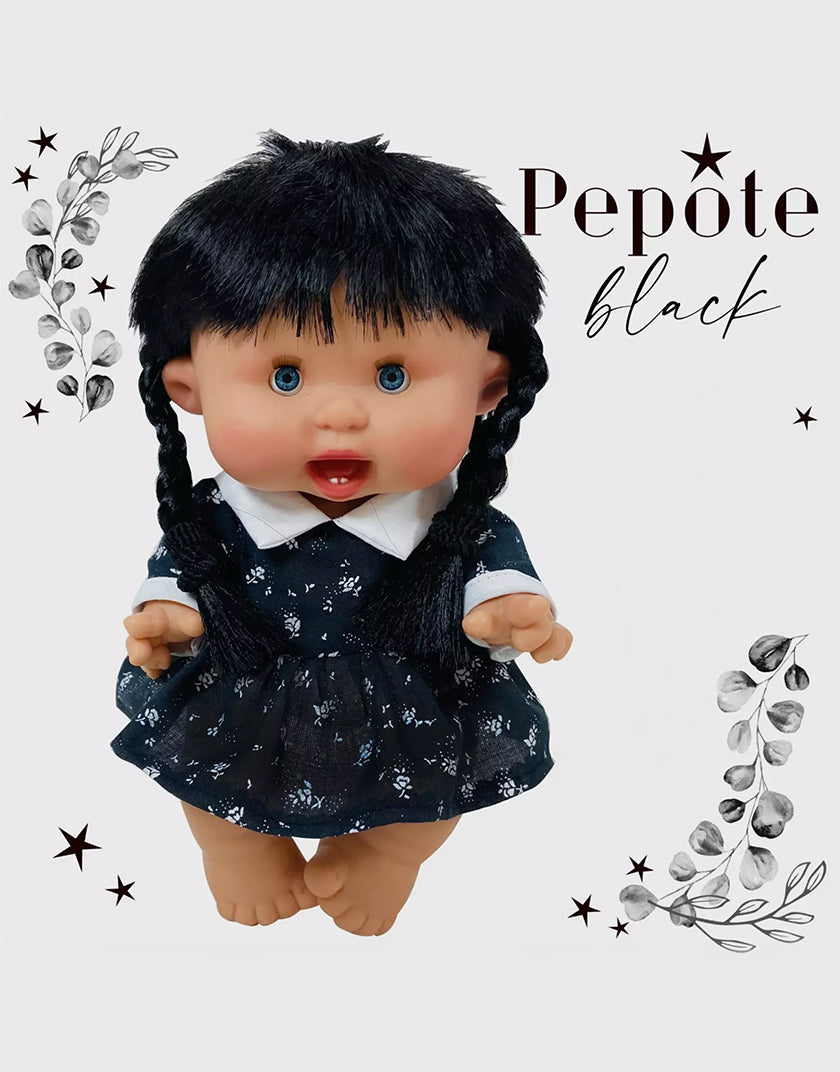 Bambola Pepote Black Nines Artesanals d'Onil: Giocattolo Artigianale con Profumo di Vaniglia