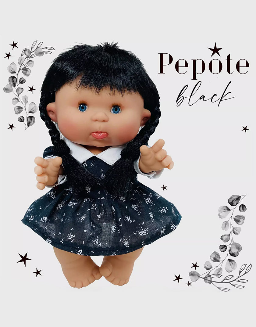 Bambola Pepote Black Nines Artesanals d'Onil: Giocattolo Artigianale con Profumo di Vaniglia