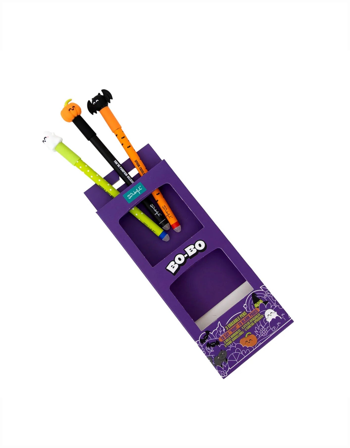 Set 3 Penne Cancellabili Mr. Wonderful Bo-Bo – Edizione Limitata Halloween