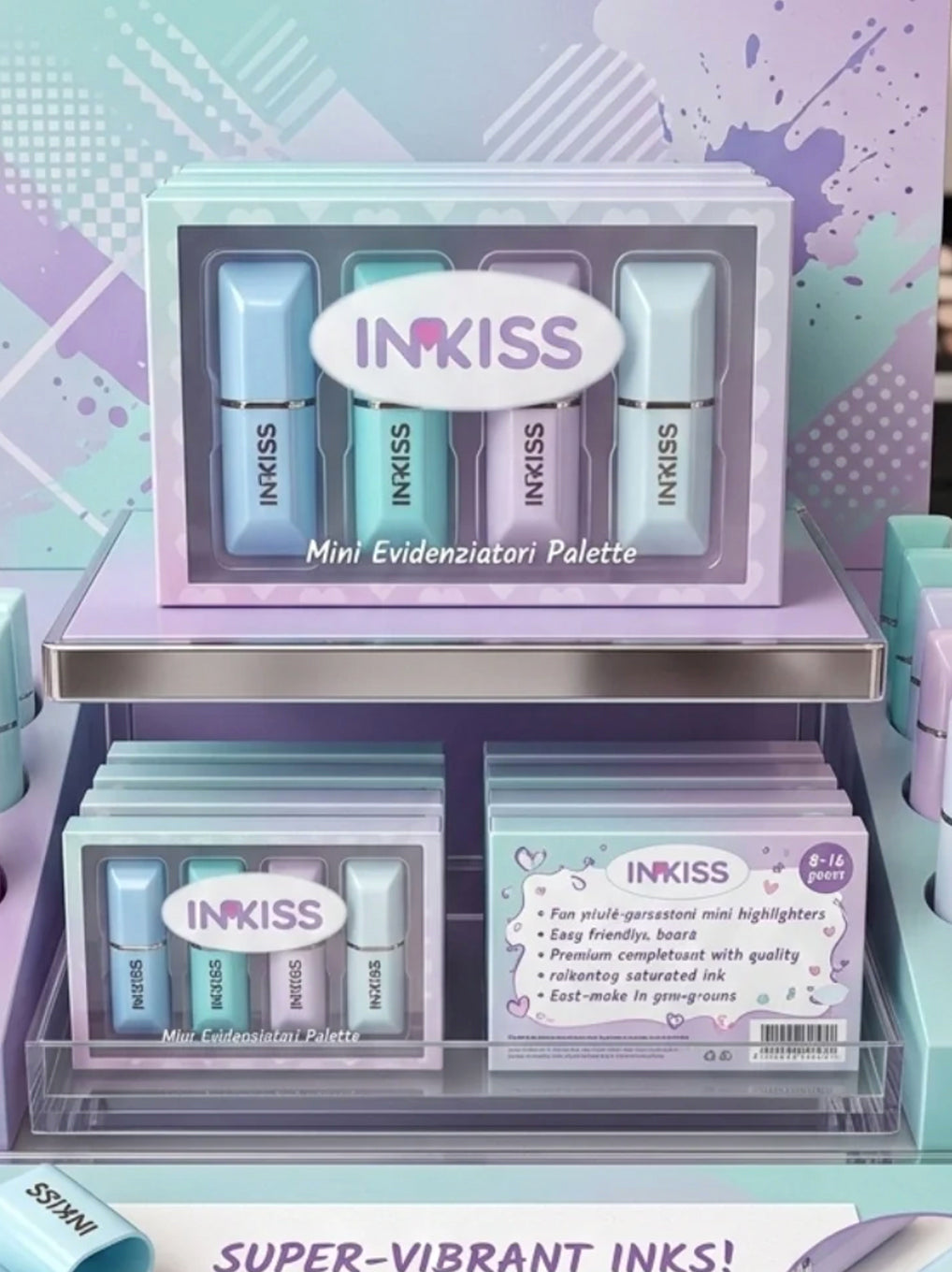 Set 4 Mini Evidenziatori Rossetto Inkiss Giochi Preziosi