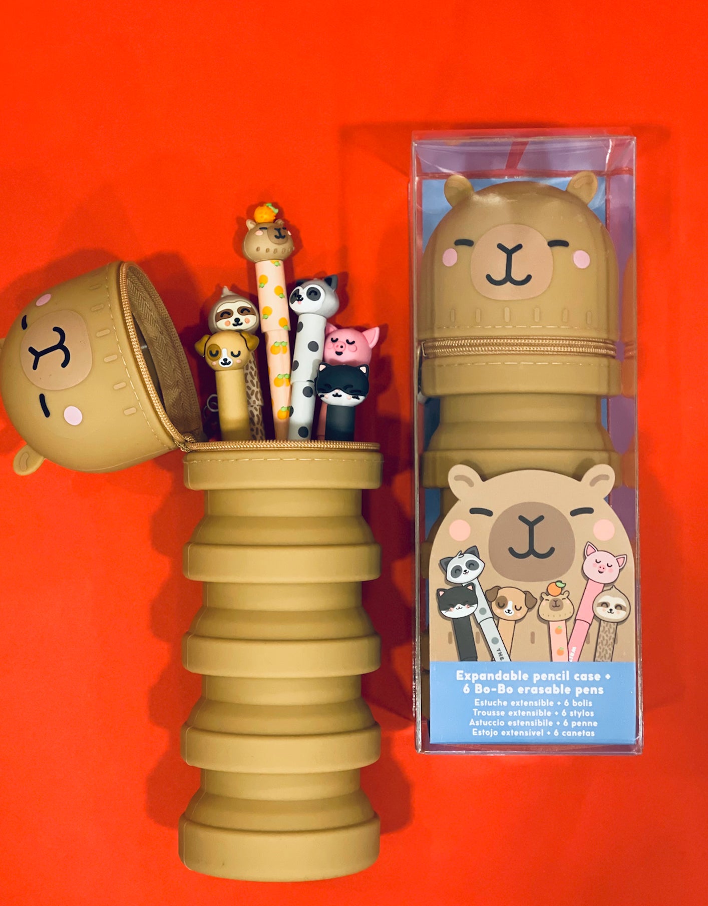 Set 6 Penne Bo-Bo + Astuccio Estensibile Capibara – Mr. Wonderful