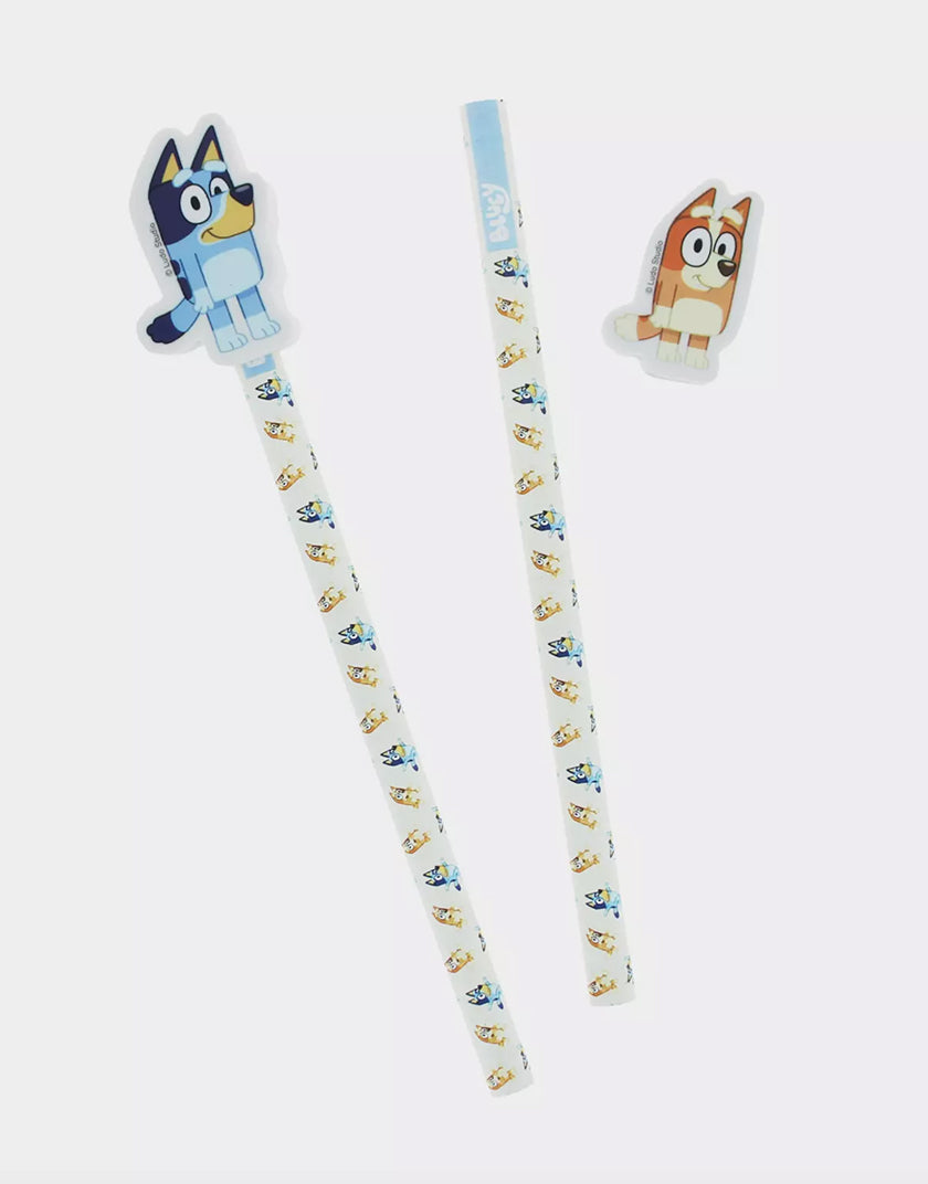 Set Matita e Gomma Bluey - Personaggi Bluey e Bingo