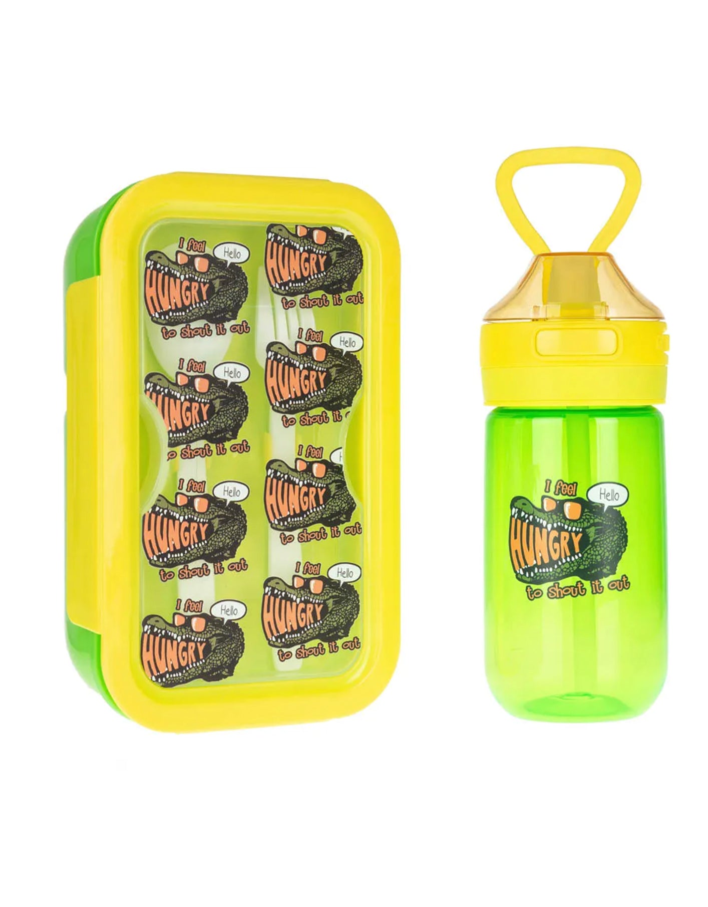 Set Portamerenda + Borraccia Shout Croco Pop