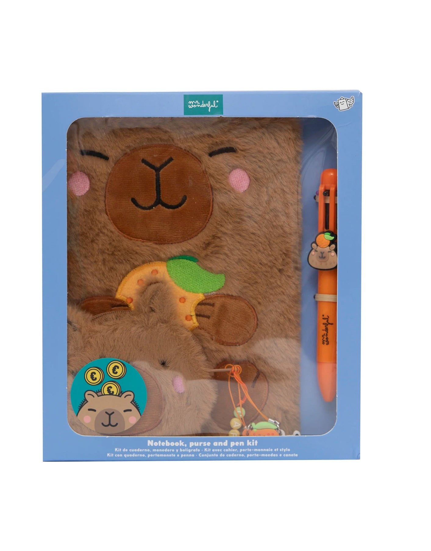 Set Quaderno A5 + Portamonete + Penna Multicolore Capibara - Mr. Wonderful