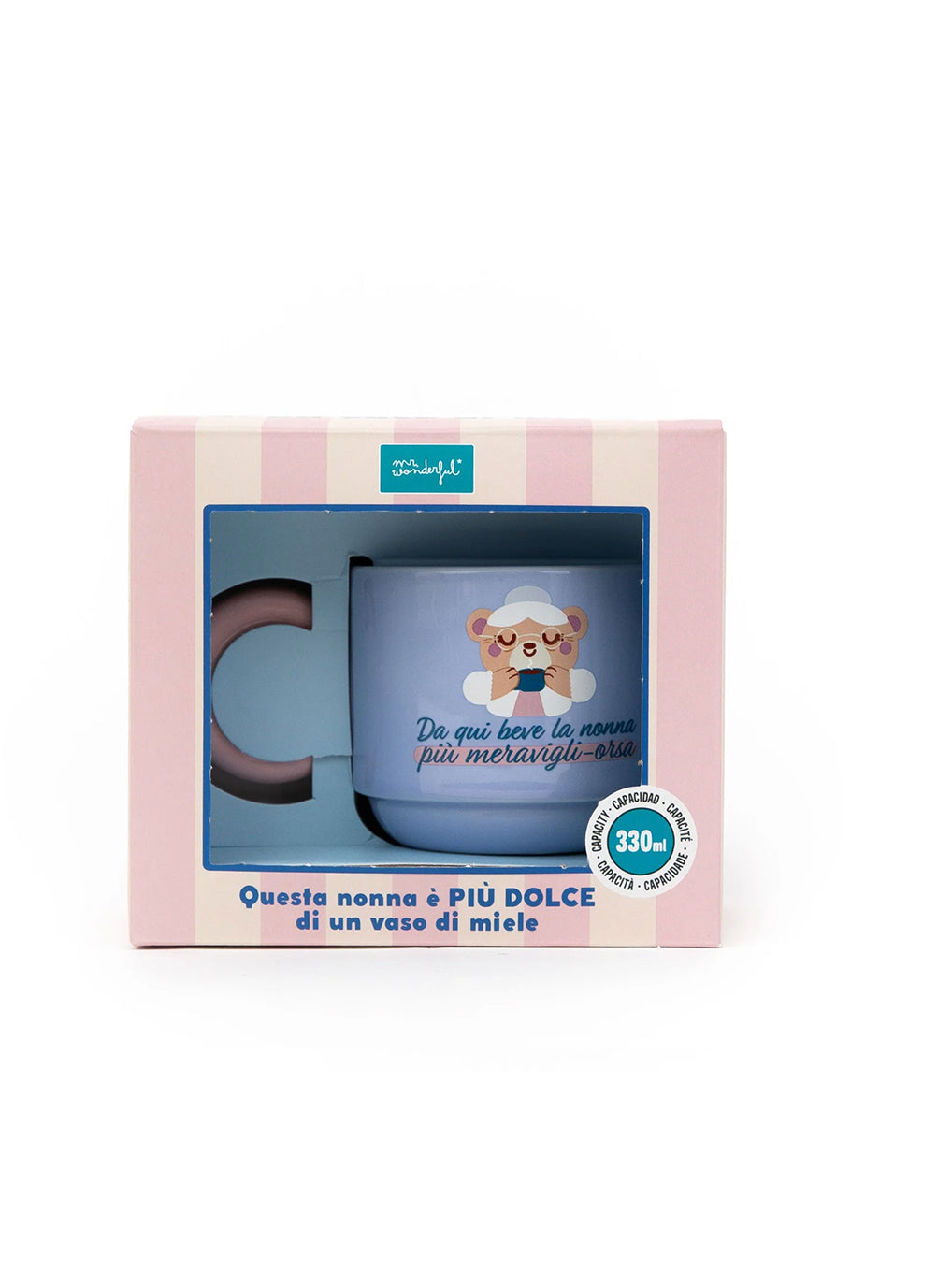Tazza Impilabile Nonna “Da qui beve la nonna più meravigli-orsa” – Mr. Wonderful