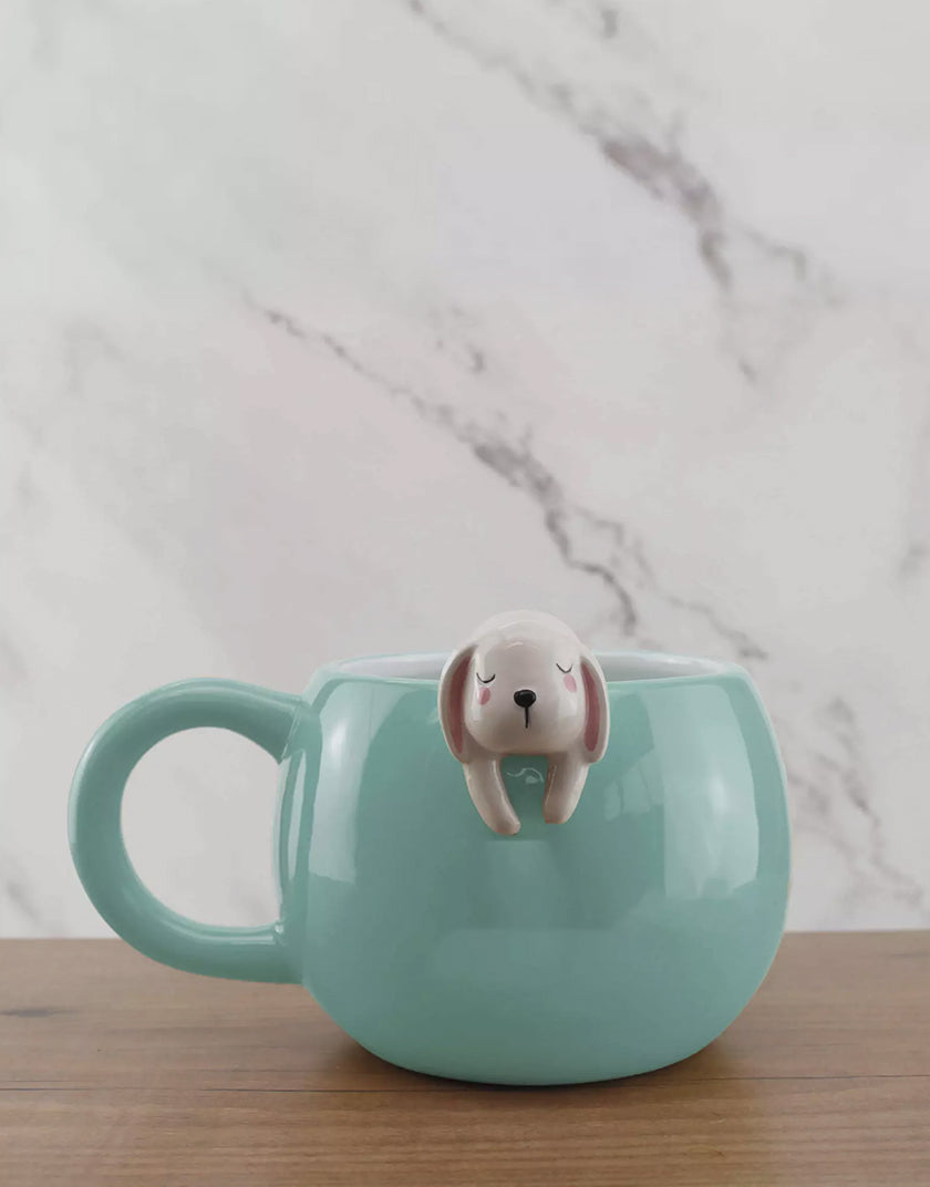 Tazza Pet Friends Bunny - Tazza con coniglietto in ceramica dipinta a mano
