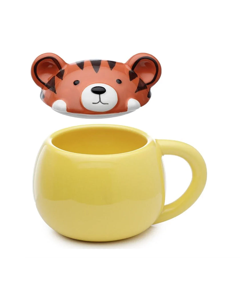 Tazza con Coperchio Sagomato a Forma di Tigre - Puckator