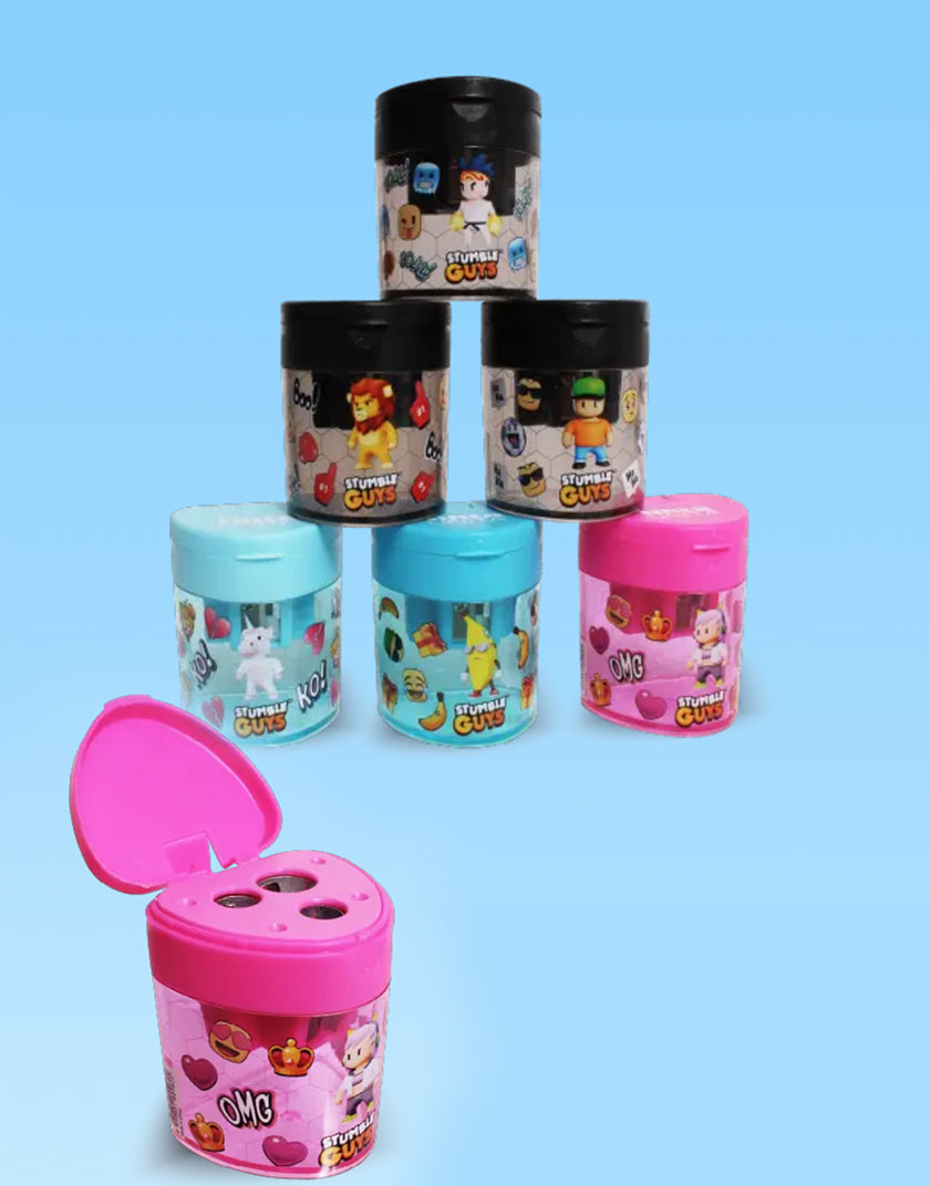 Temperino Stumble Guys Tinta Unita - 3 Fori con Serbatoio