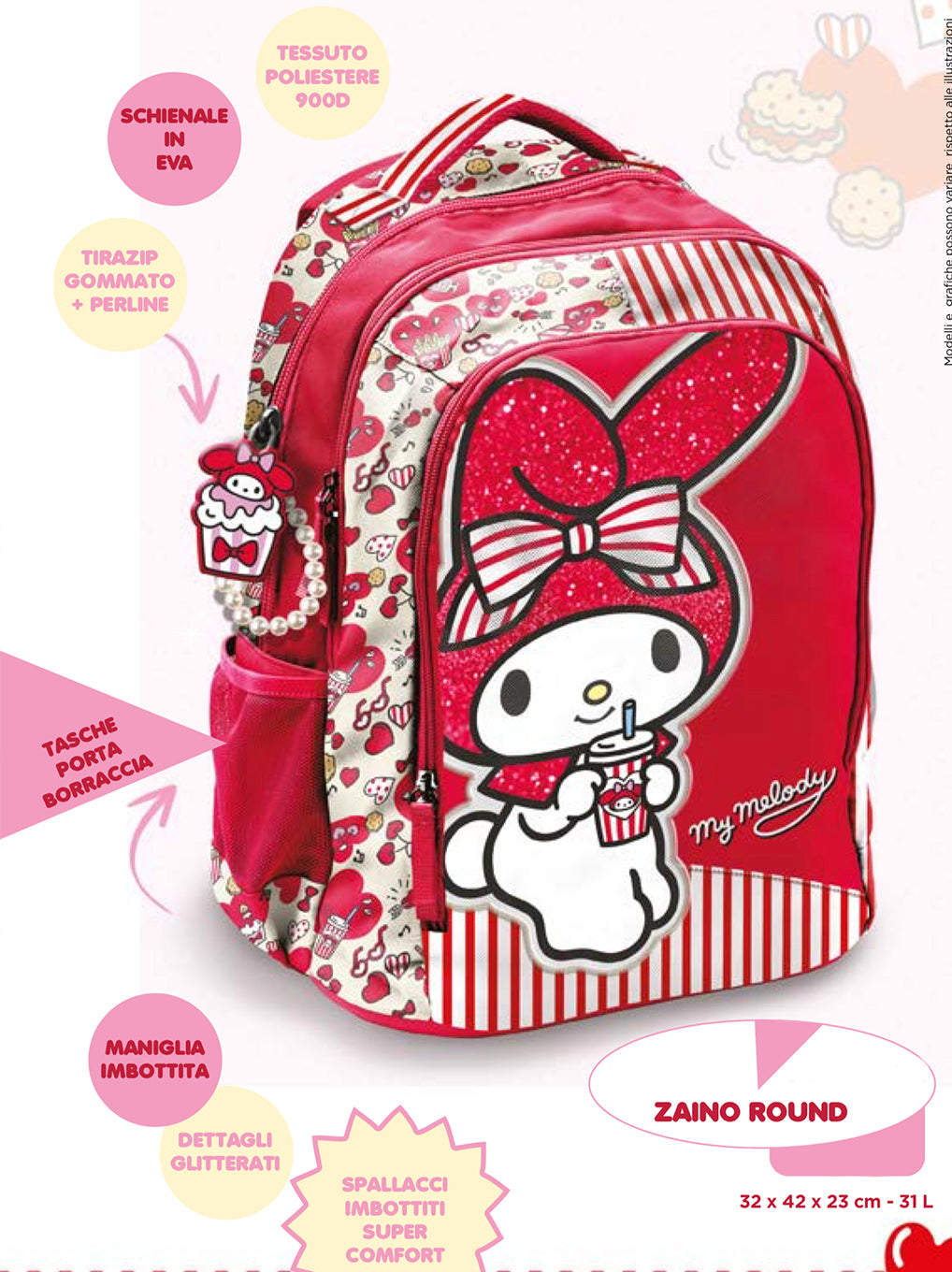 Zaino Round Sanrio My Melody Giochi Preziosi