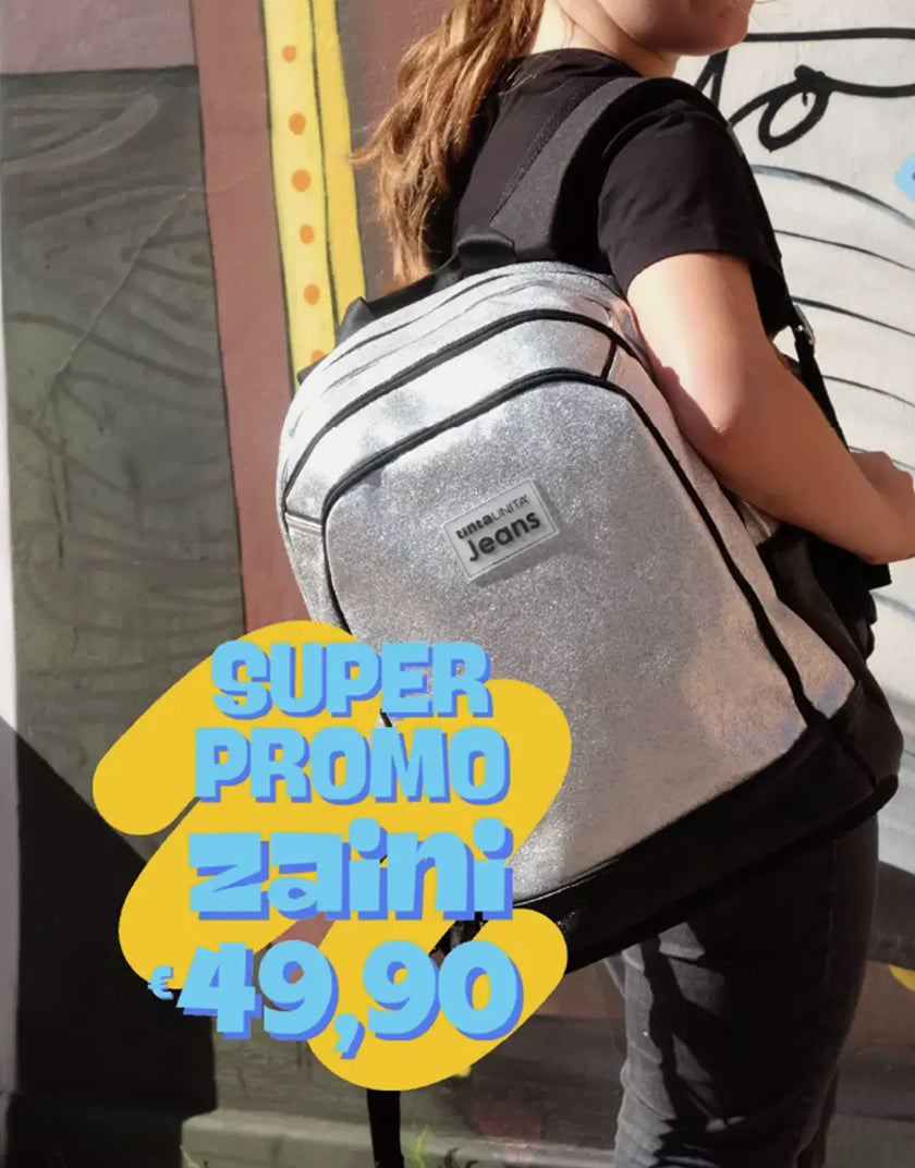 Zaino Tinta Unita Jeans Dream Bag - Ideale per Scuola Elementare e Media