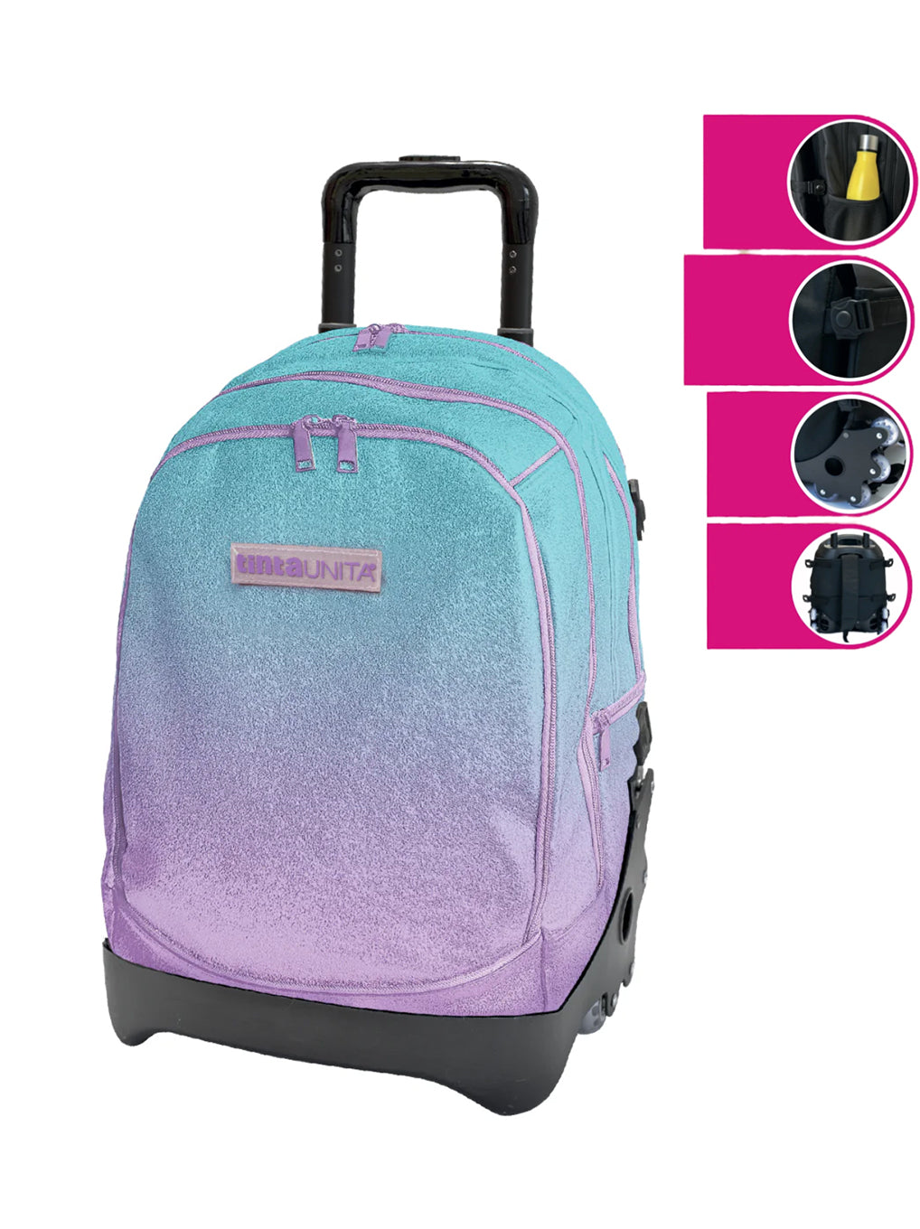 Zaino Trolley Crooss Gradient Azzurro/Viola – Tinta Unita Glamour