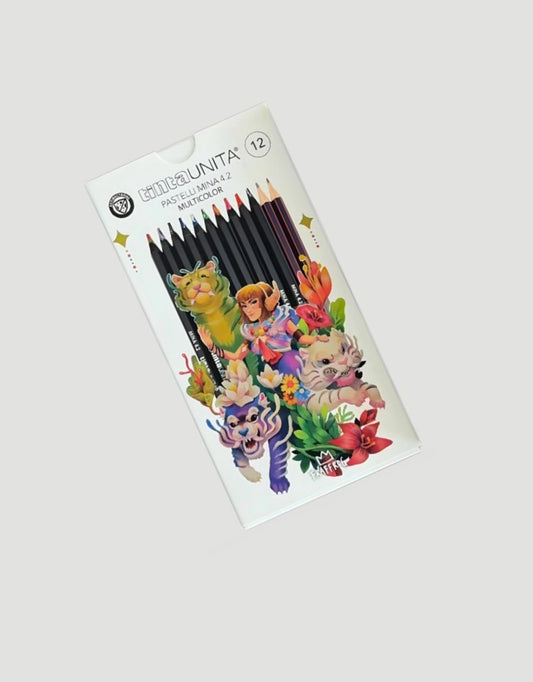 12 Pastelli Tinta Unita Multicolor – Edizione Speciale Fraffrog + Diario 2025/2026 in Omaggio
