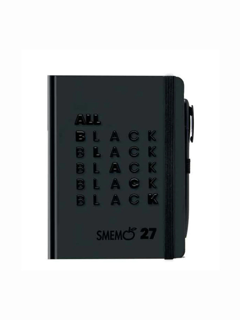 Agenda Giornaliera All Black Smemoranda 2027 – 12 Mesi con Penna