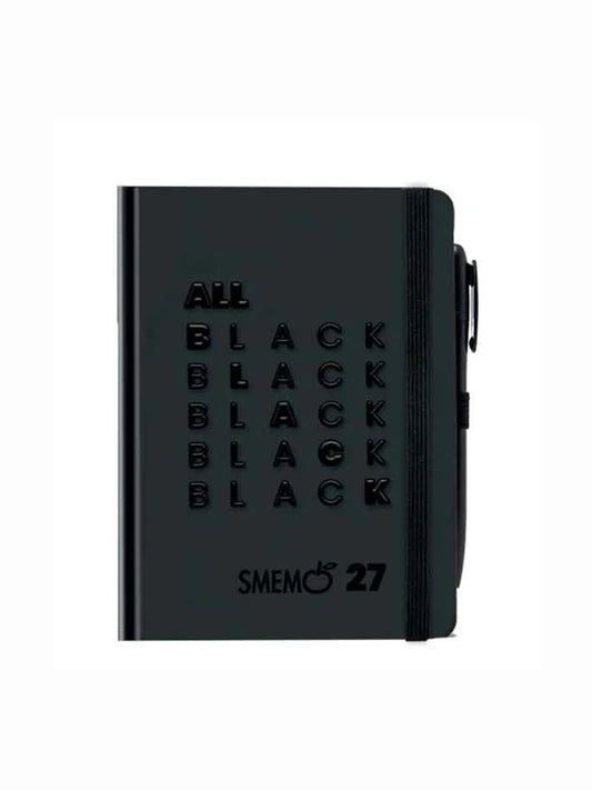 Agenda Giornaliera All Black Smemoranda 2027 – 12 Mesi con Penna