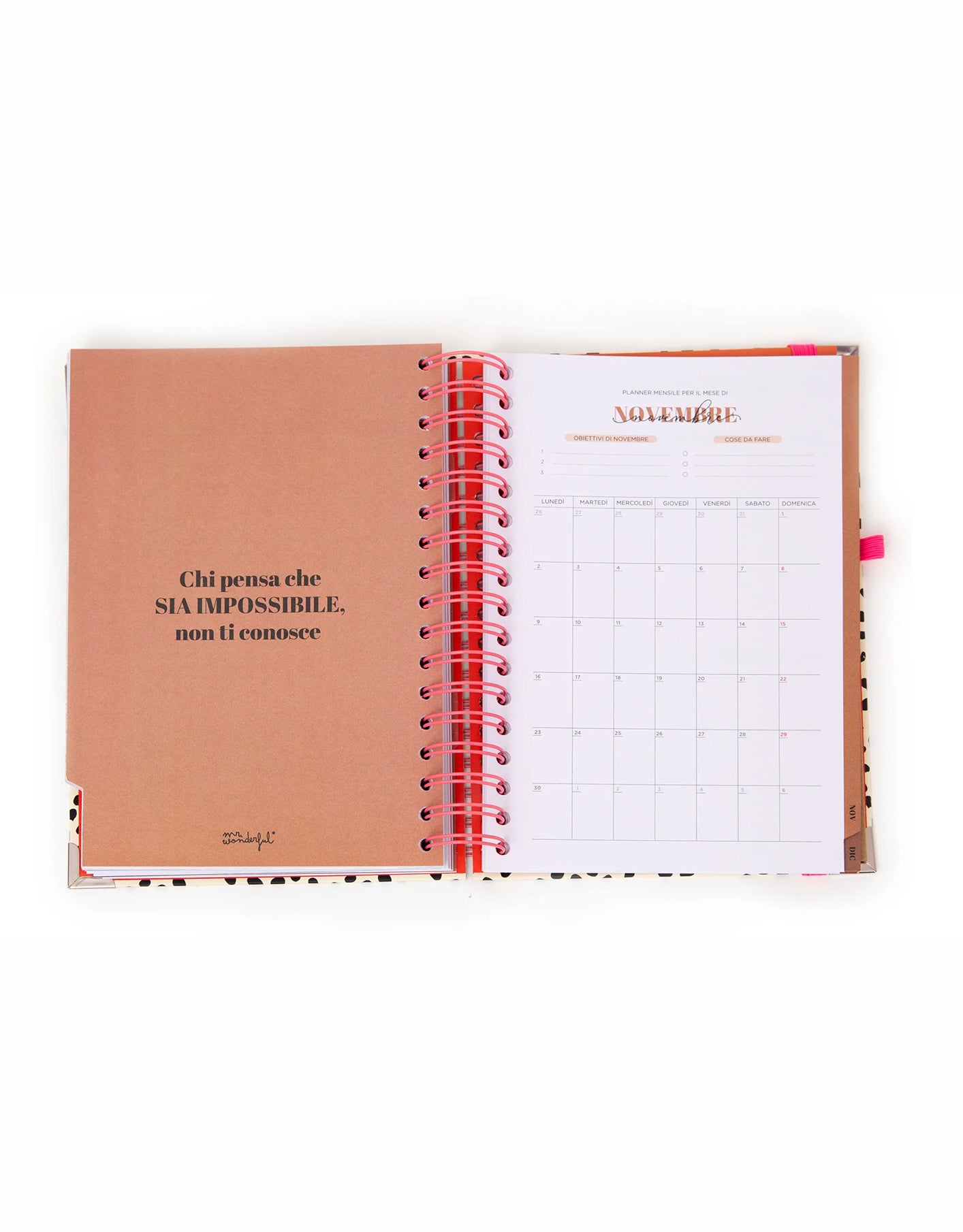 Agenda Office 2026 Giornaliera - Qui e ora Mr. Wonderful