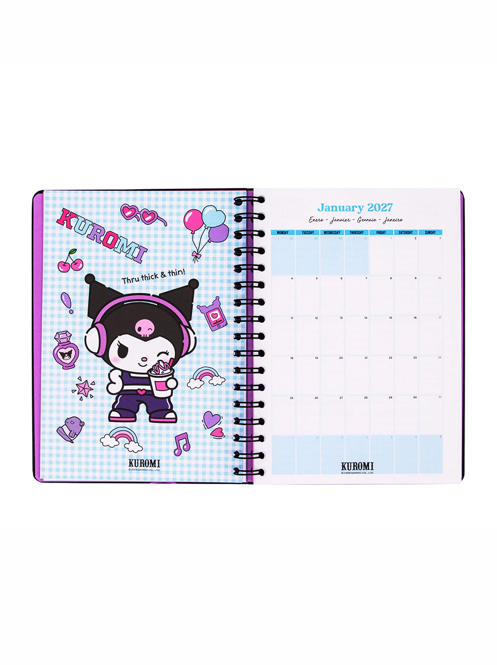 Agenda Settimanale 2027 Kuromi Mr. Wonderful – Edizione Esclusiva Multilingue Mr.Wonderful