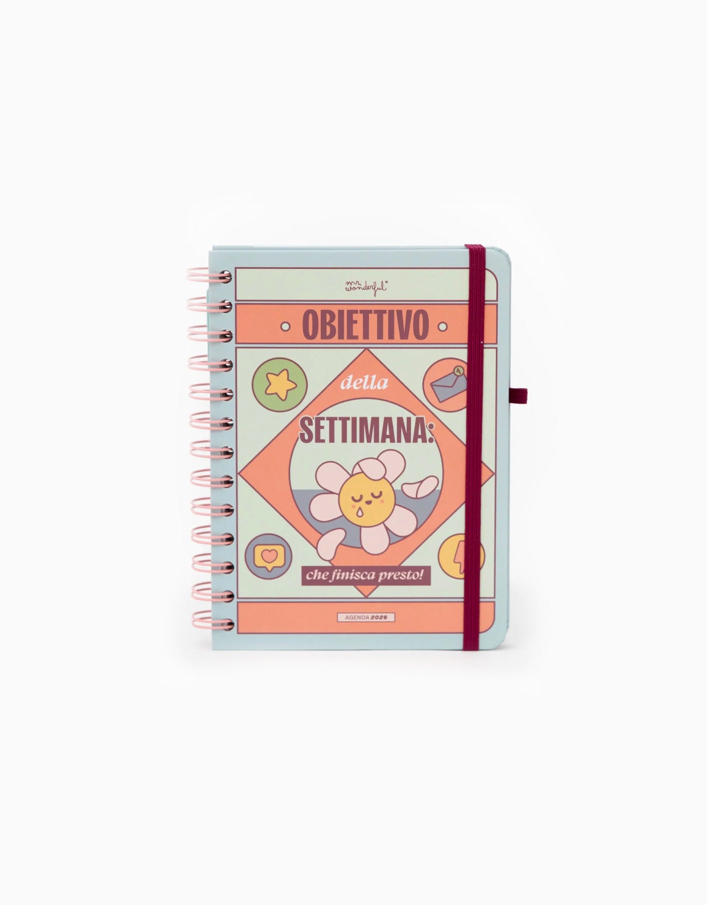 Agenda Wonder piccola 2026 settimanale – Mr. Wonderful | “Obiettivo della settimana: che finisca presto!”