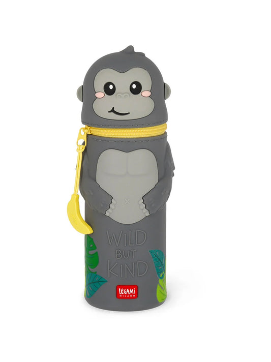 Astuccio 2-in-1 in Silicone Gorilla “Wild but Kind” Kawaii Legami