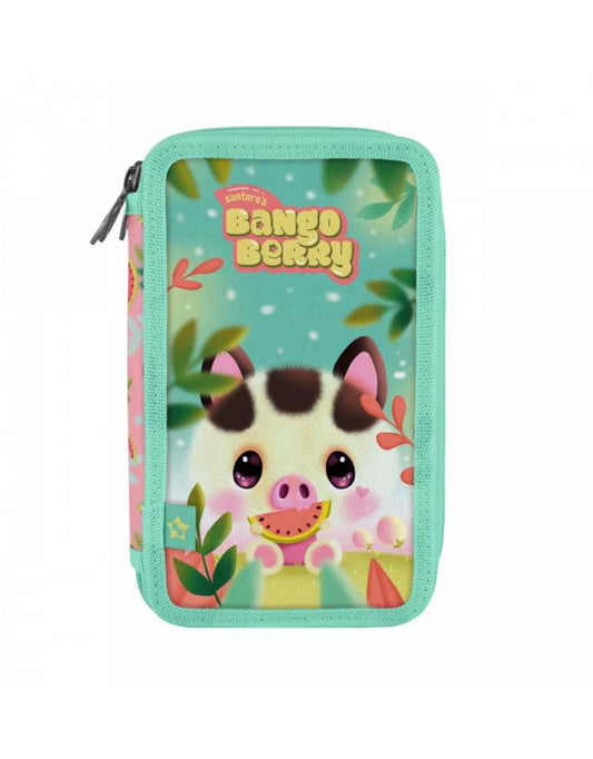 Astuccio 3 Zip Bangoberry - Piggy Pig Santoro Italia