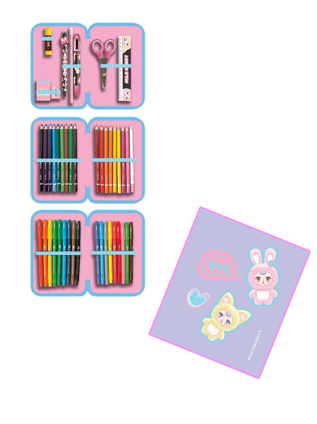 Astuccio 3 Zip Milk Candy - Maricart