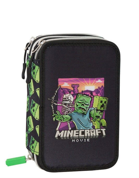 Astuccio 3 Zip Minecraft Movie Panini