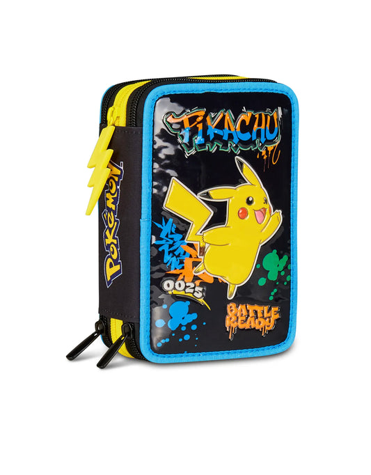 Astuccio 3 Zip Pokémon Pikachu – Seven